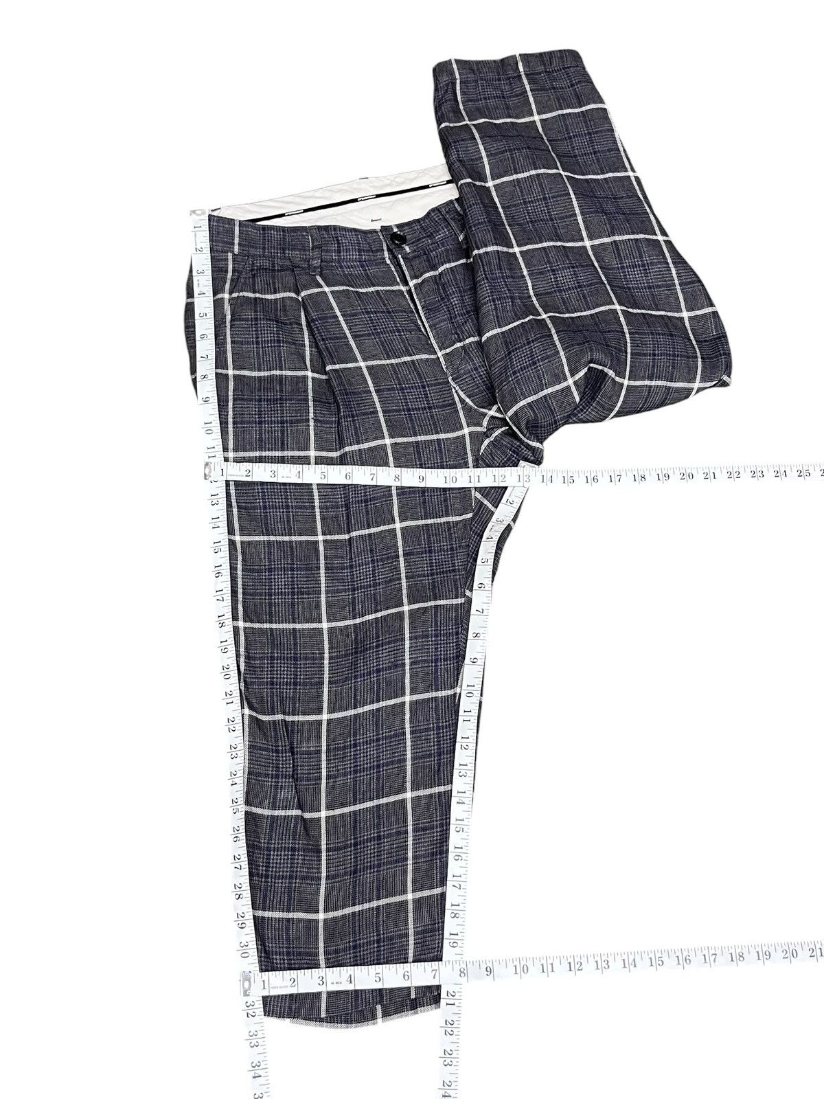 Attachment Vintage Attachment Linen Plaid Cropped 3 Quarter Pants Japan Size US 30 / EU 46 - 9 Thumbnail