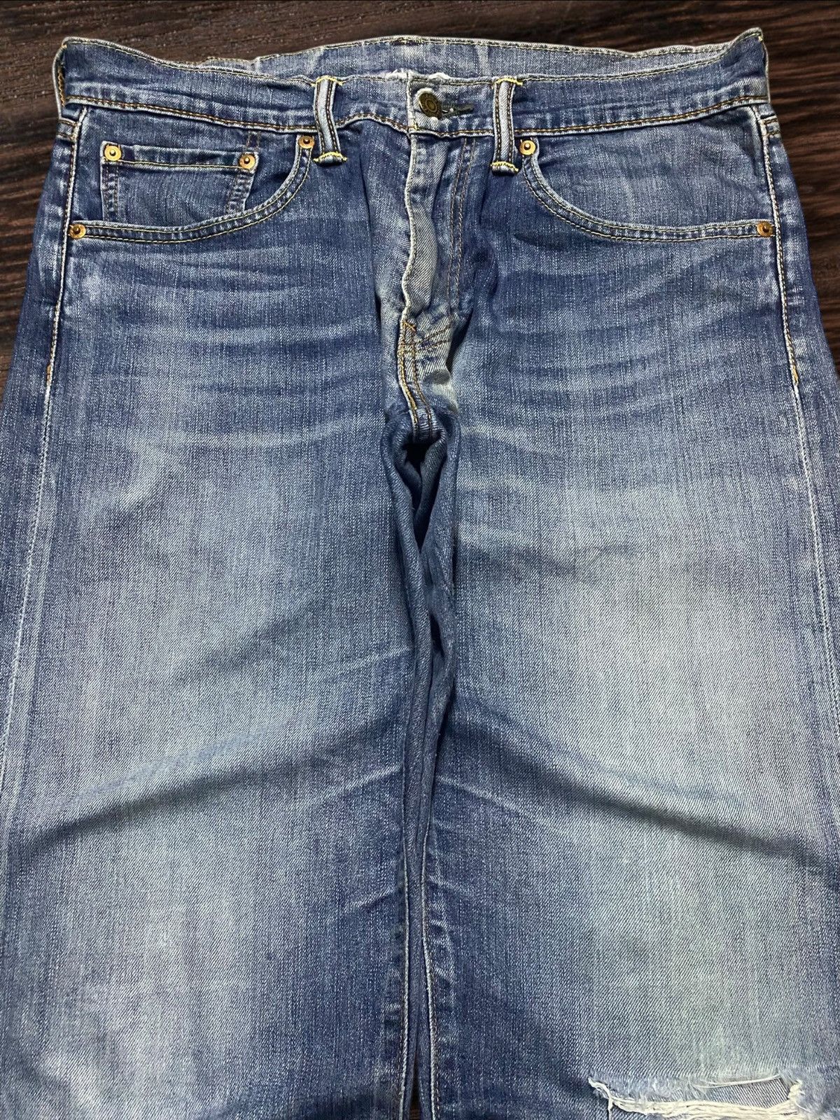 Levi's Vintage Levis 505 Faded Wash Distressed Loose Jeans Size US 33 - 3 Thumbnail