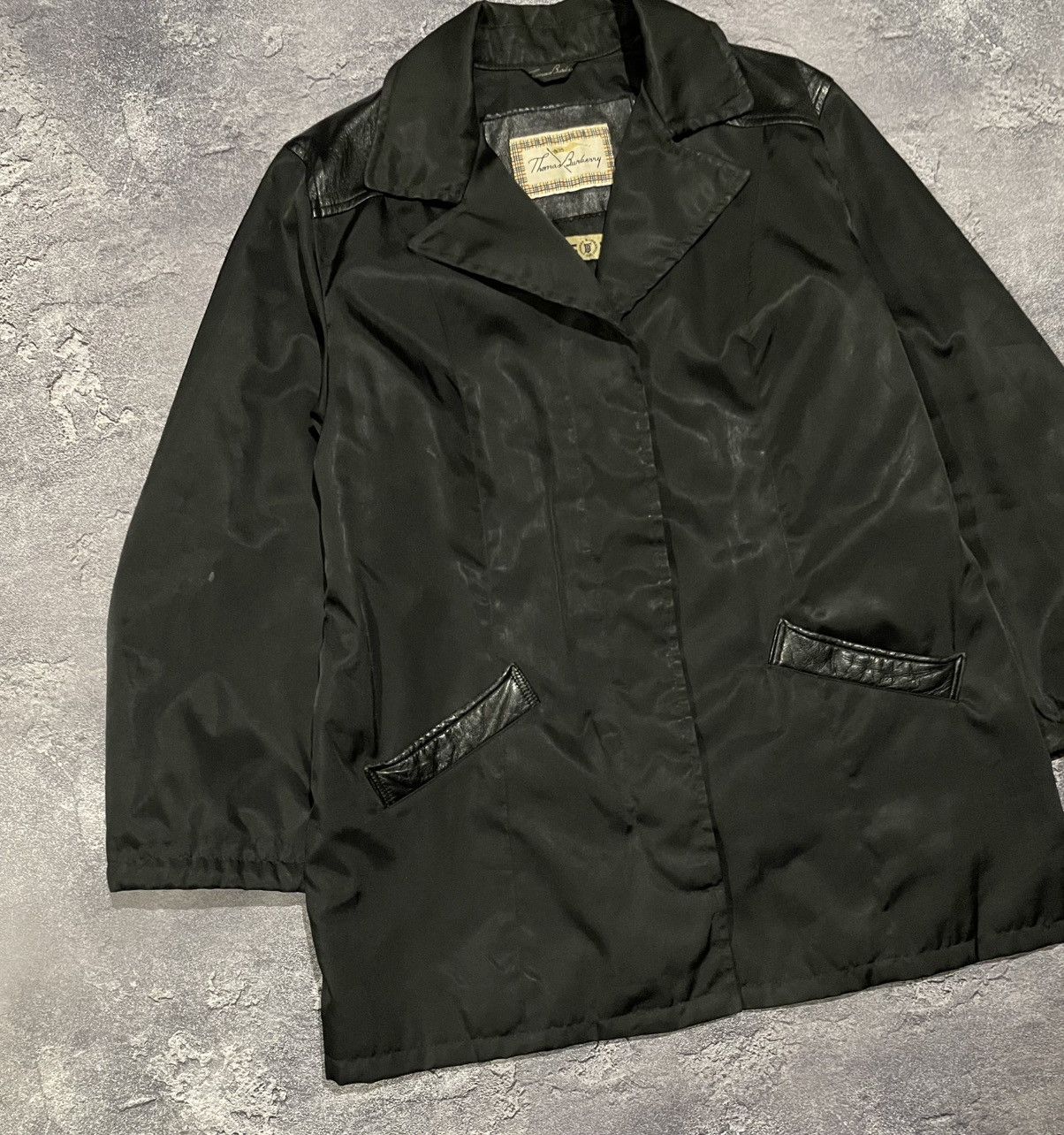 Burberry × Burberry Prorsum Vintage 90s Thomas Burberry Luxury Jacket Leather Rare Size US S / EU 44-46 / 1 - 3 Thumbnail