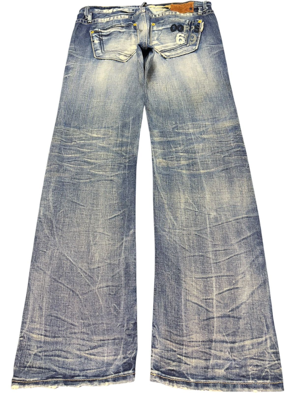 Ksubi Vintage Japanese Brand Faded Wash Distress Loose Jeans Size 31" - 2 Thumbnail