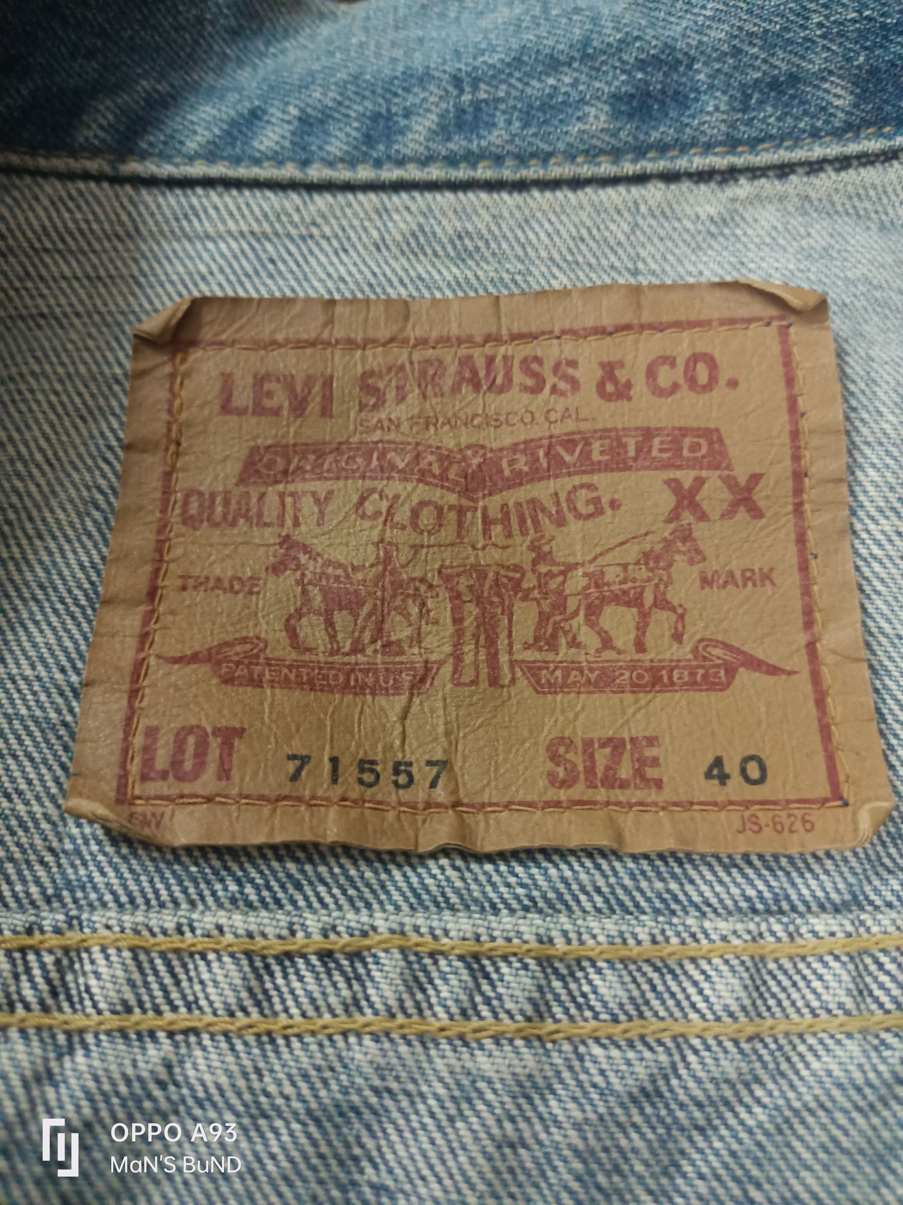 Vintage 90s Levi\'s 71557 Big E Denim Jacket