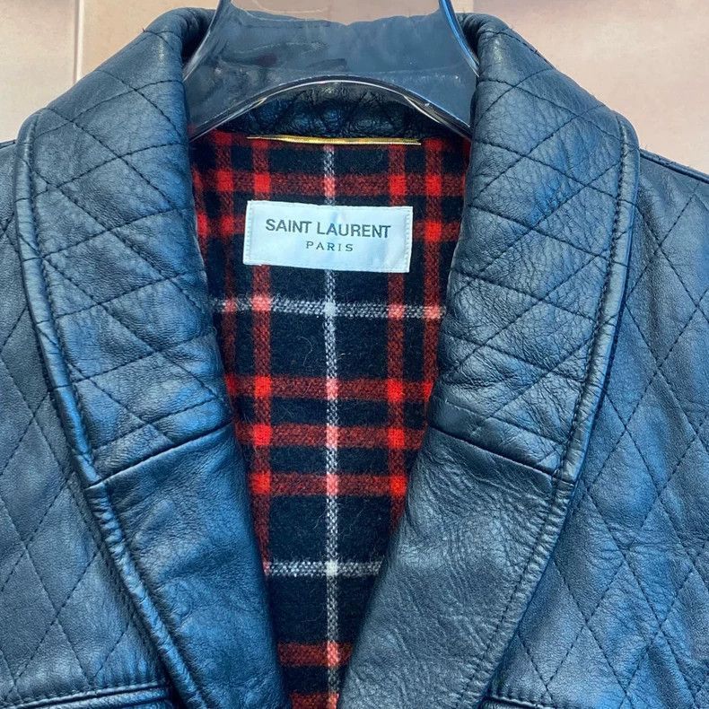 Saint Laurent Paris Saint Laurent Paris Black Leather Jacket- Size XS / US 0-2 / IT 36-38 - 4 Thumbnail