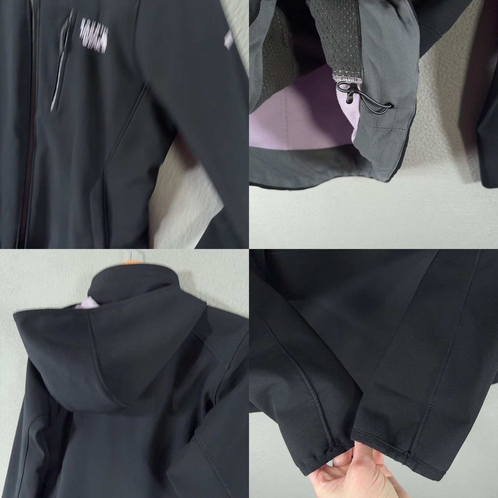 Mountain Hardwear Mountain Hardwear Womens Small Black Hooded Softshell Jacket Lined Fleece Zip Pockets Windbreaker Outdoor B0oks Size S / US 4 / IT 40 - 9 Thumbnail