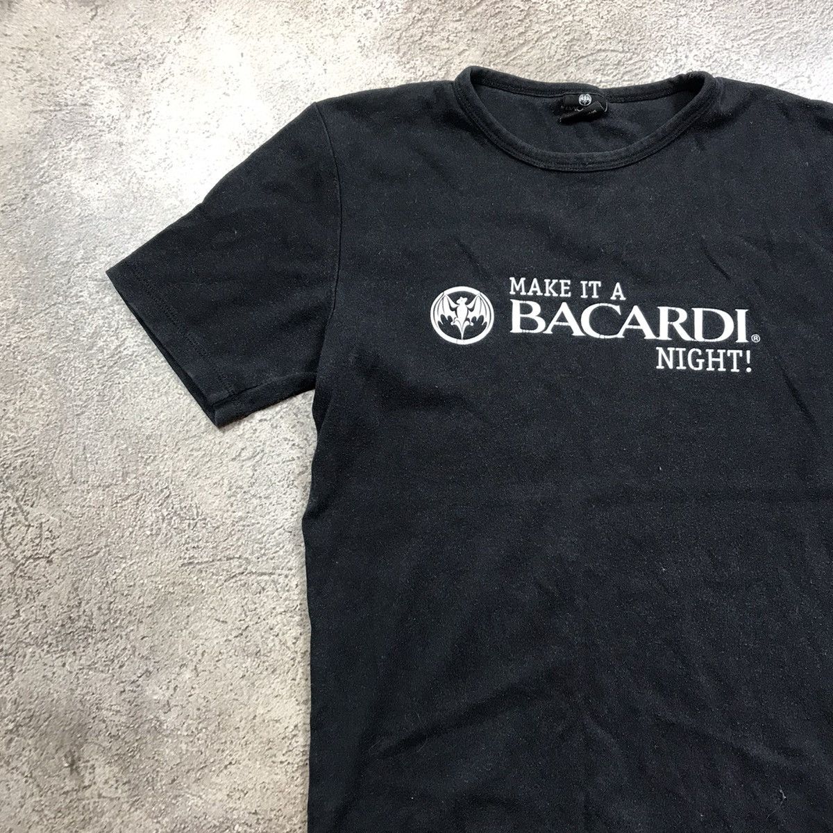 Vintage Vintage 90s Bacardi Crew Graphic Tee Streetwear Faded Black Size US M / EU 48-50 / 2 - 3 Thumbnail