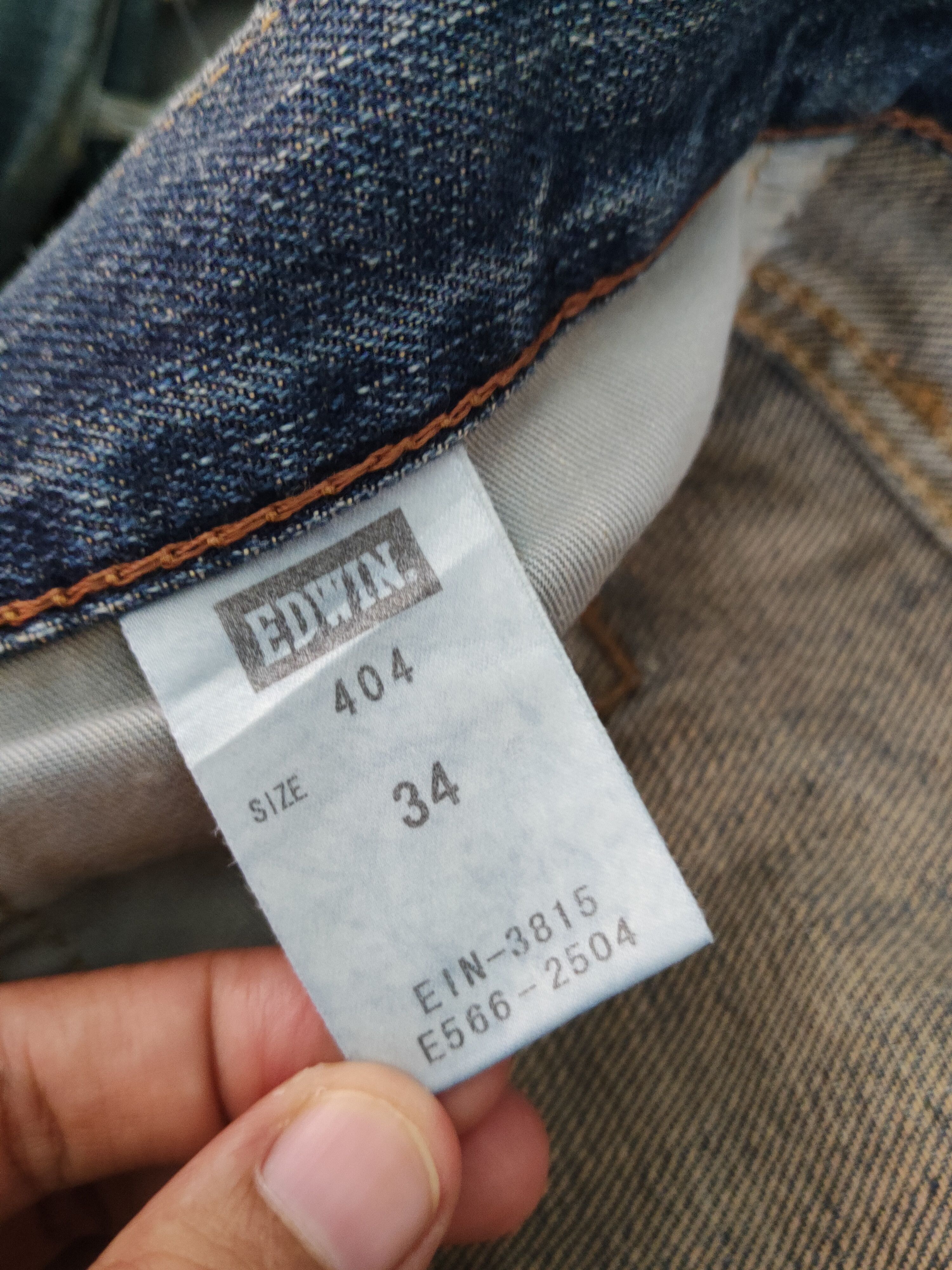 Edwin Edwin Dark Blue Faded Distressed Ripped Jeans #S2310 Size US 34 / EU 50 - 17 Thumbnail