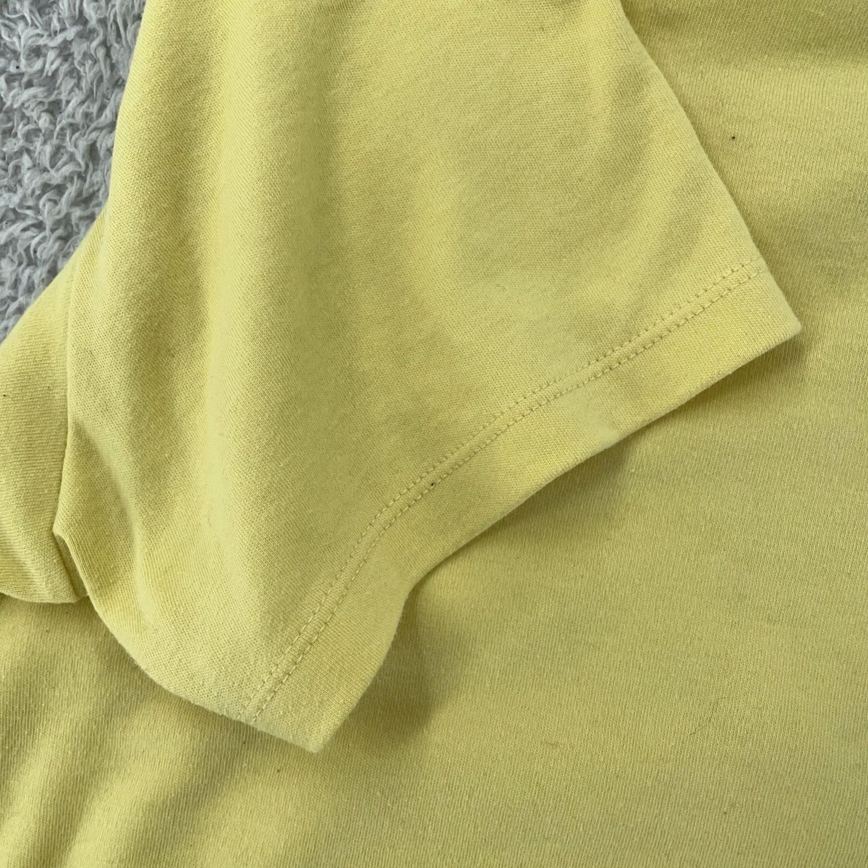 Quacker Factory Quacker Factory Shirt Womens XL Yellow Embellished Keyhole Cutout Scoop Neck Tee Rhinestone Accent Size XL / US 12-14 / IT 48-50 - 3 Thumbnail