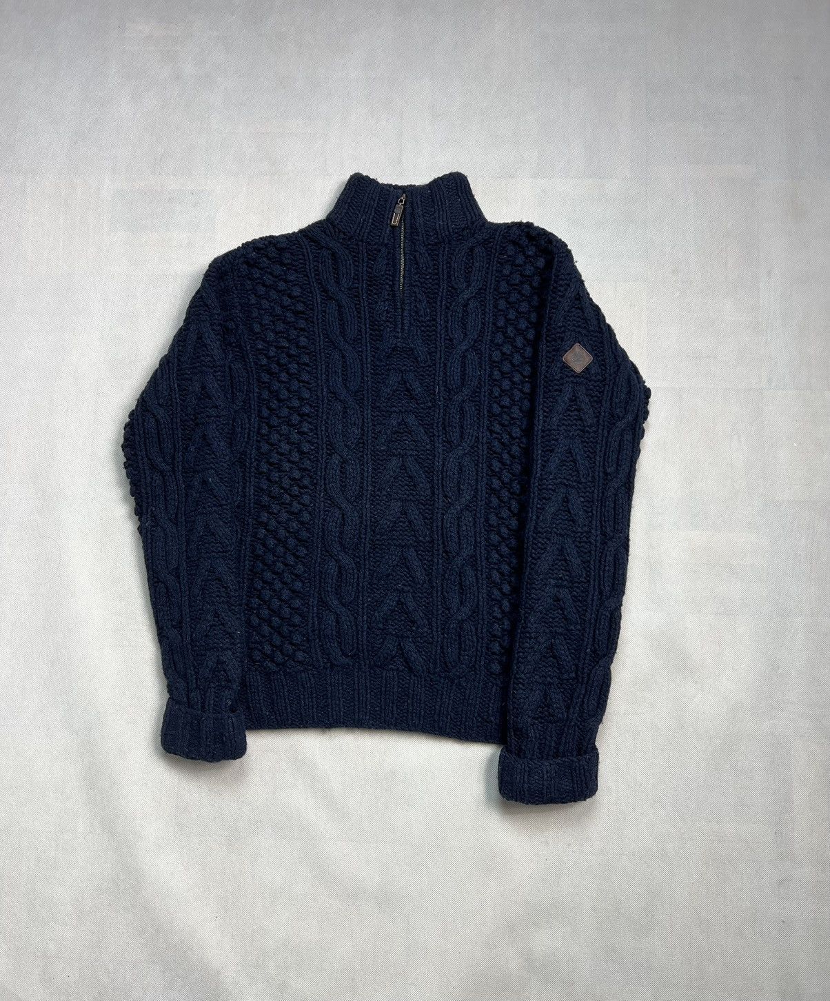 Timberland Thick Sweater Timberland Braid Logo Half Zip Size US L / EU 52-54 / 3 - 1 Thumbnail