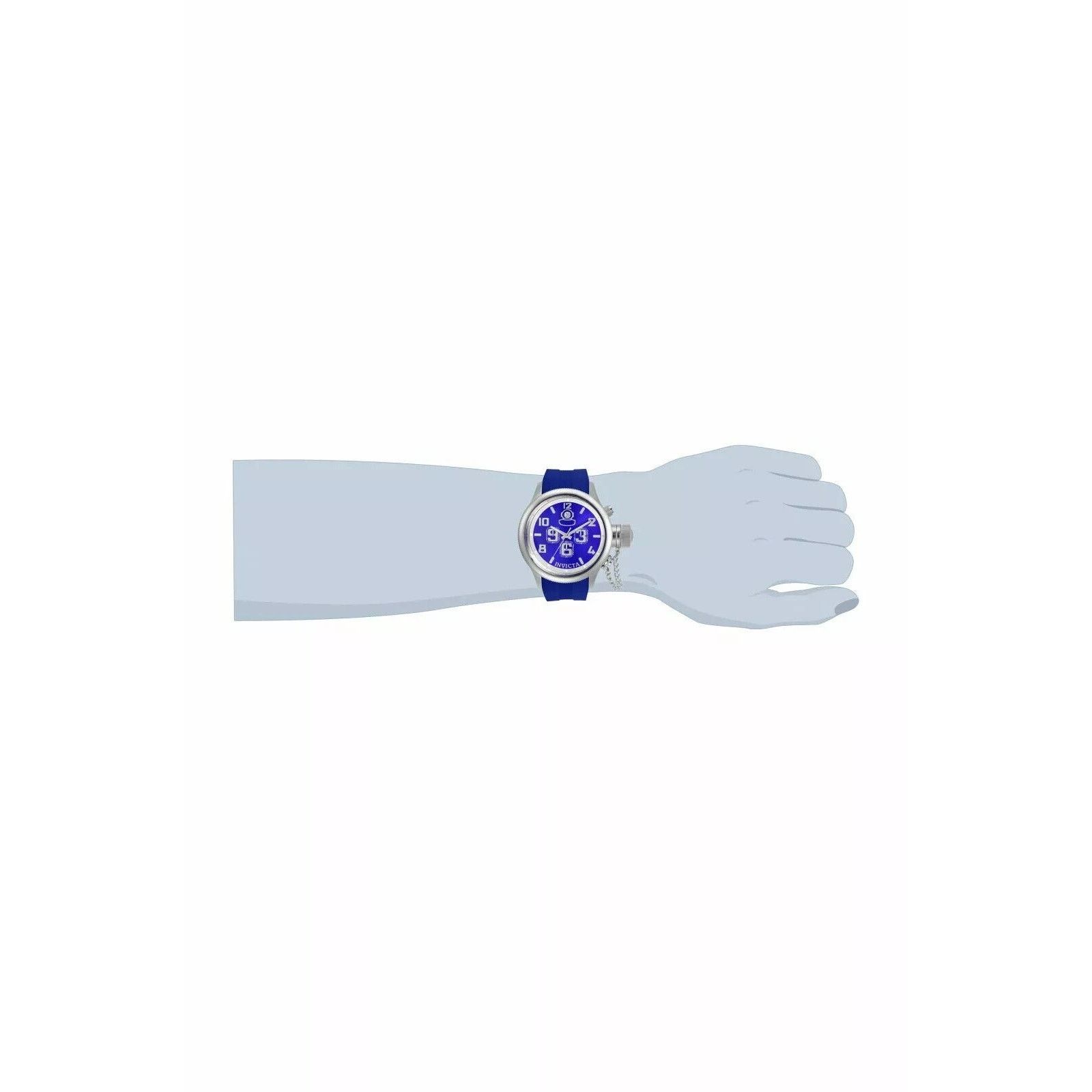 Invicta Invicta 52mm Silver/Blue Model 33018 Men's - Needs Battery Size ONE SIZE - 8 Thumbnail