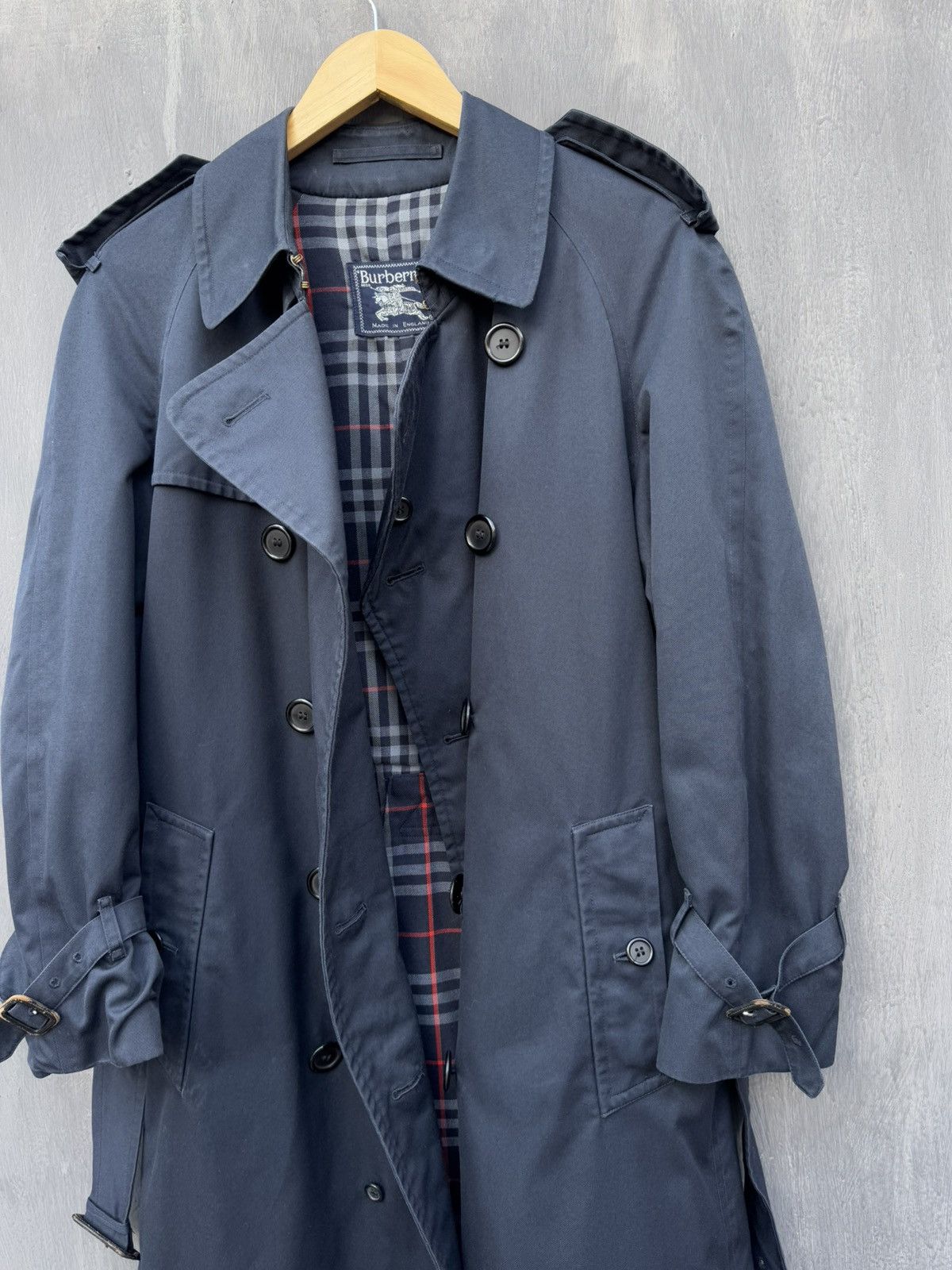 Burberry Burberrys Vintage Double Breasted Cotton Trench Jacket 46 Size L / US 10 / IT 46 - 8 Thumbnail
