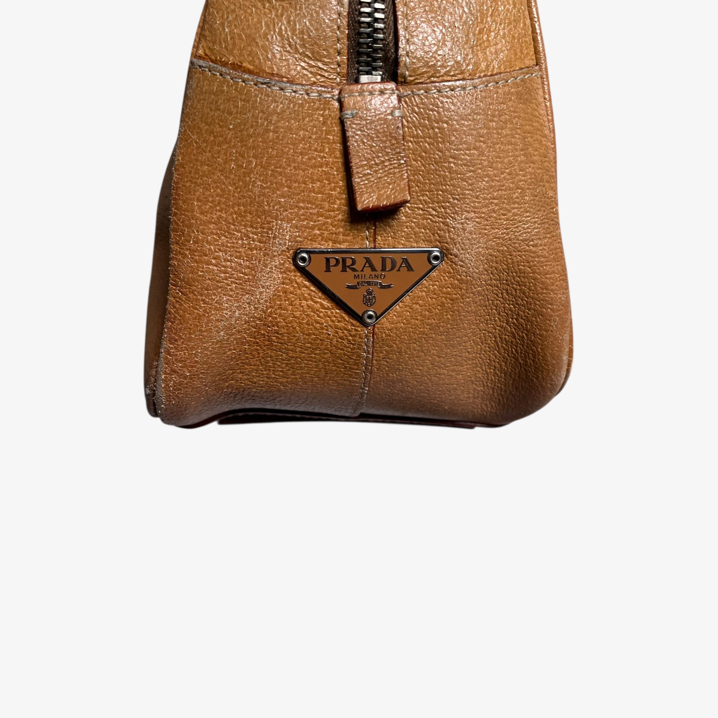 Prada Vintage Y2K Prada Cinghiale Leather Bauletto Shoulder Bag Size ONE SIZE - 8 Thumbnail