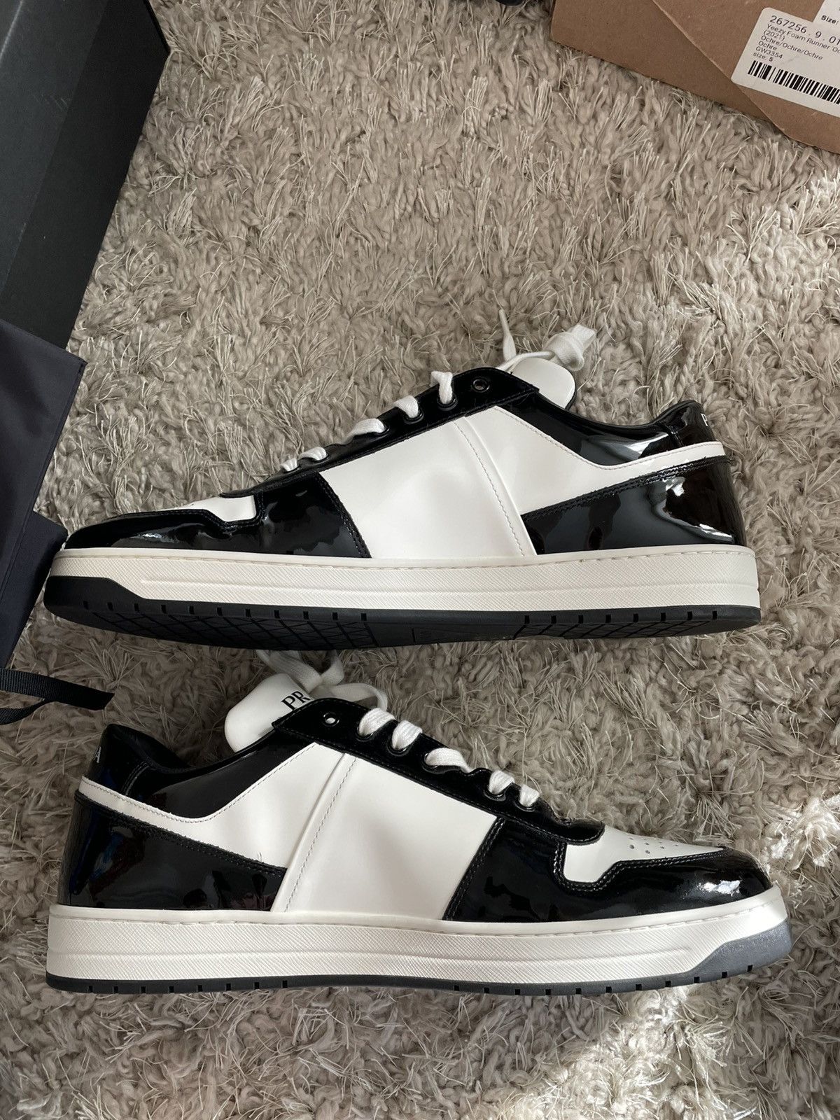 Prada Prada Downtown Leather Black/White Size US 12 / EU 45 - 4 Thumbnail