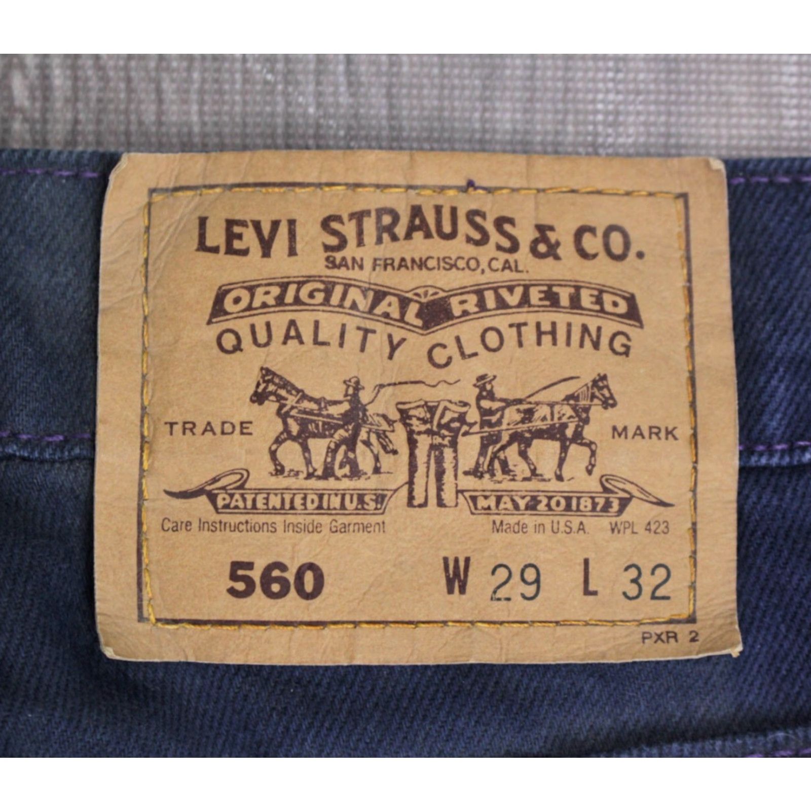 Levi's Levi's 560 Jeans Shirt Levi's 560 Jeans Mens 29x32 Blue 1990s VTG Original Peg/Tapered Cotton 90s Boys Girls Mens Womens Size US 29 - 4 Thumbnail