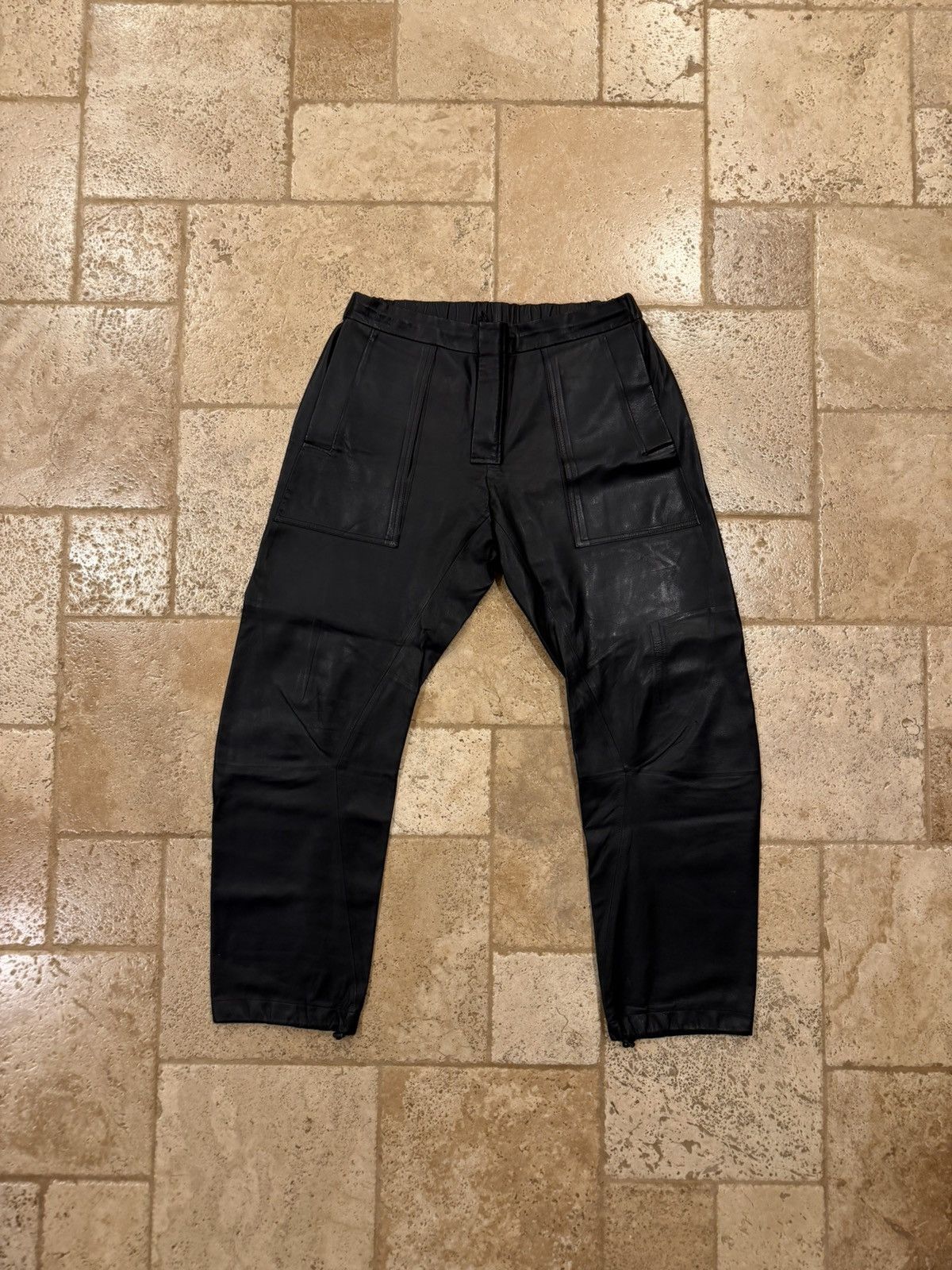 Bottega Veneta Bottega Veneta Daniel Lee FW19 Leather Jogger Pants Size US 33 - 15 Thumbnail