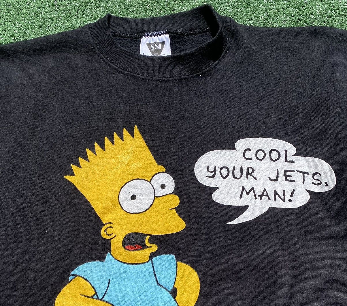 Vintage VTG 1990 Bart Simpson Skateboarder Cool Your Jets Sweatshirt Size US M / EU 48-50 / 2 - 4 Thumbnail