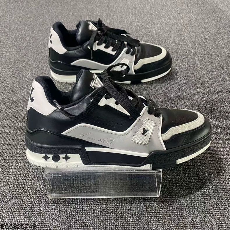 Louis Vuitton Louis Vuitton Black and Grey Skateboard Shoes Size US 6.5 / EU 39-40 - 3 Thumbnail