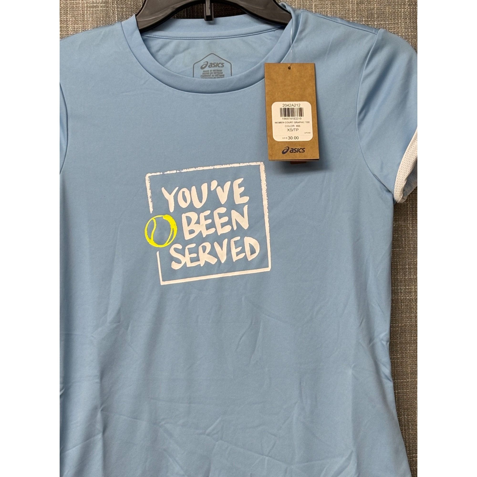 Asics Women's Court Graphic Tee, Arctic Sky, Sz. XS Size XS / US 0-2 / IT 36-38 - 9 Thumbnail