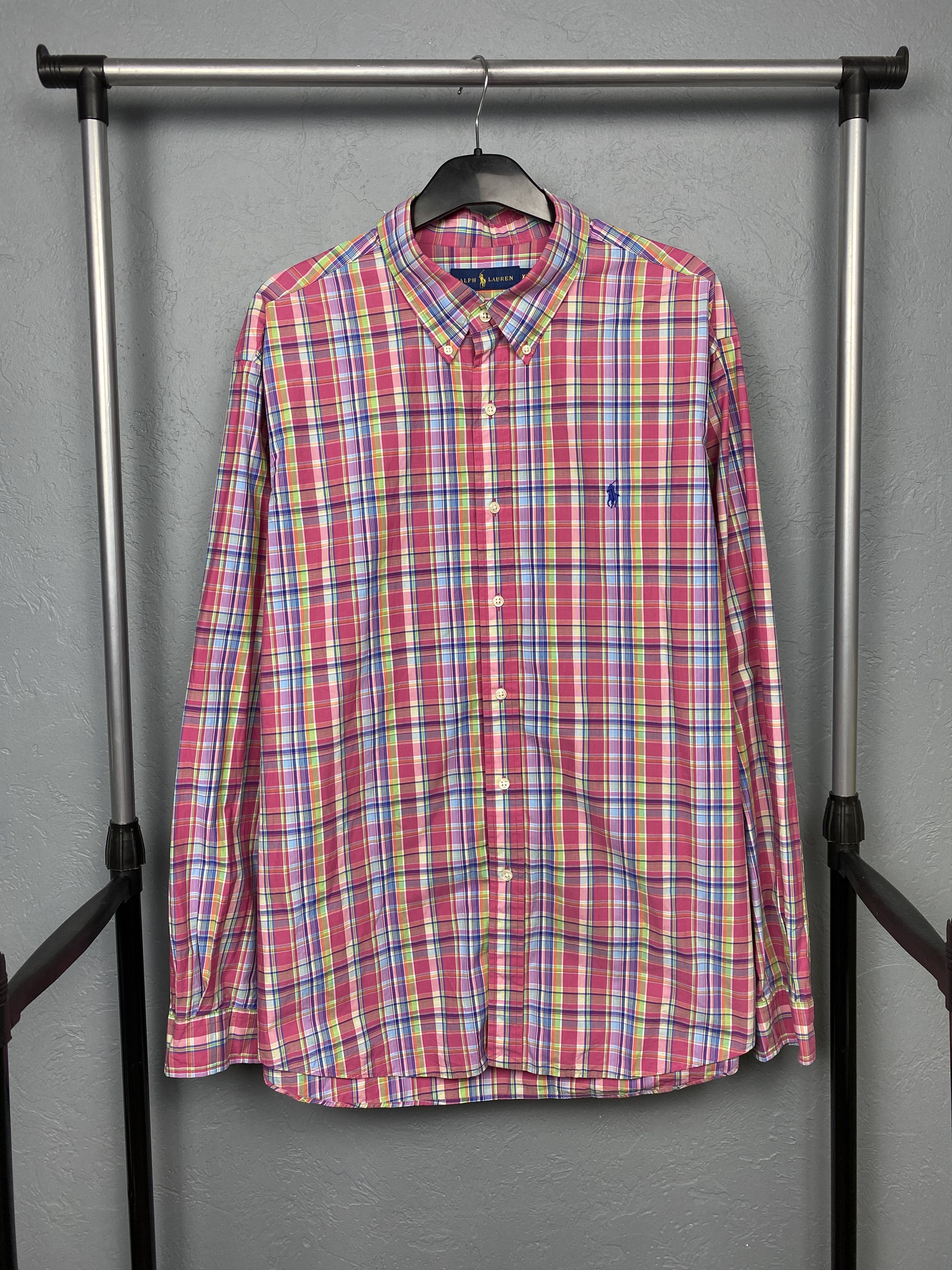 Polo Ralph Lauren Polo Ralph Lauren Vintage Mens Long Sleeve Plaid Shirt Size US XXL / EU 58 / 5 - 1 Preview