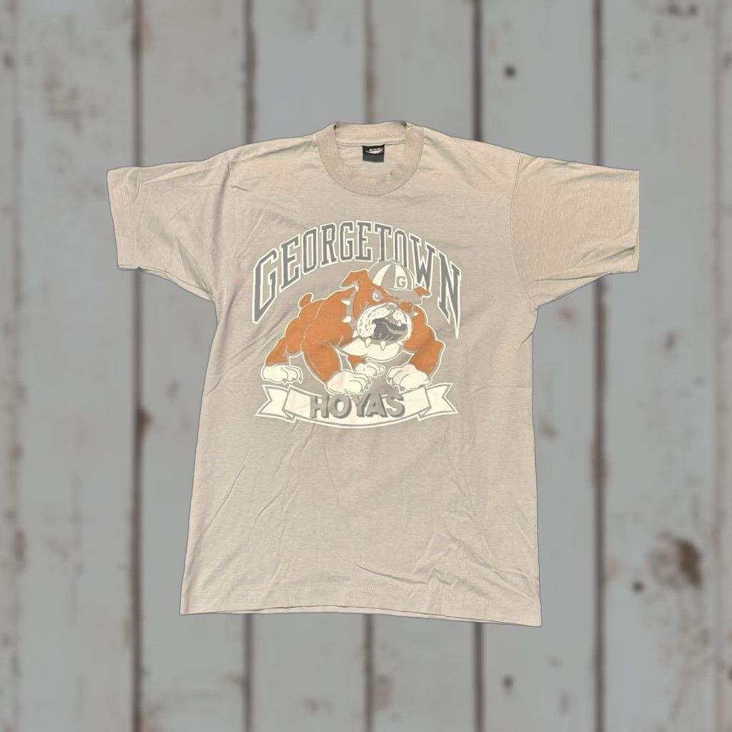 Vintage VINTAGE Georgetown Hoyas University Bulldog Single Stitch T-Shirt Gray L MEN US Shirt Size US L / EU 52-54 / 3 - 1 Thumbnail