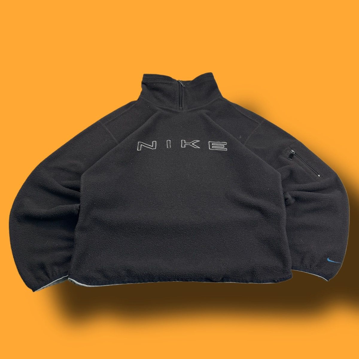 Nike × Vintage NIKE TEDDY FLEECE VINTAGE CENTER OVERSIZE BOXY SWEATSHIRT Size US S / EU 44-46 / 1 - 1 Thumbnail