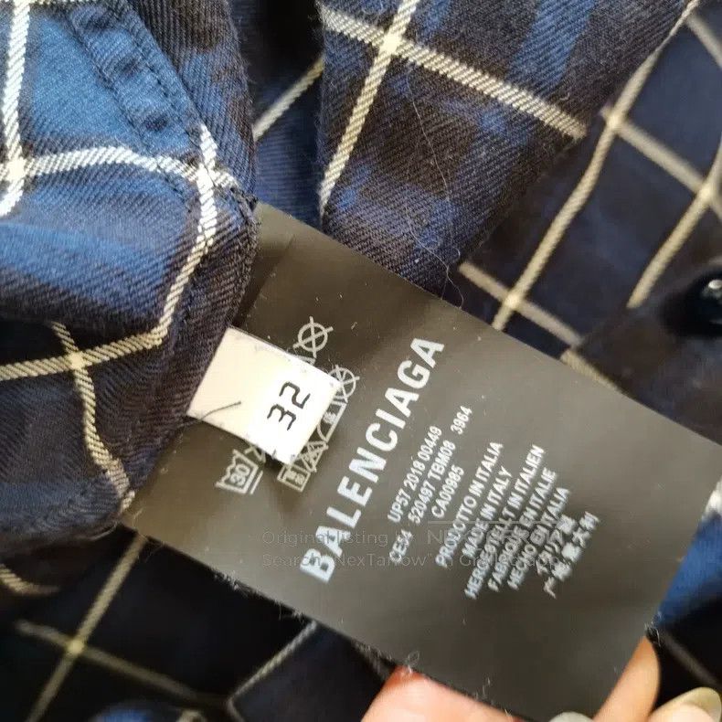 Balenciaga Balenciaga Back logo checkered shirt Size 4XL / US 24-26 - 5 Thumbnail