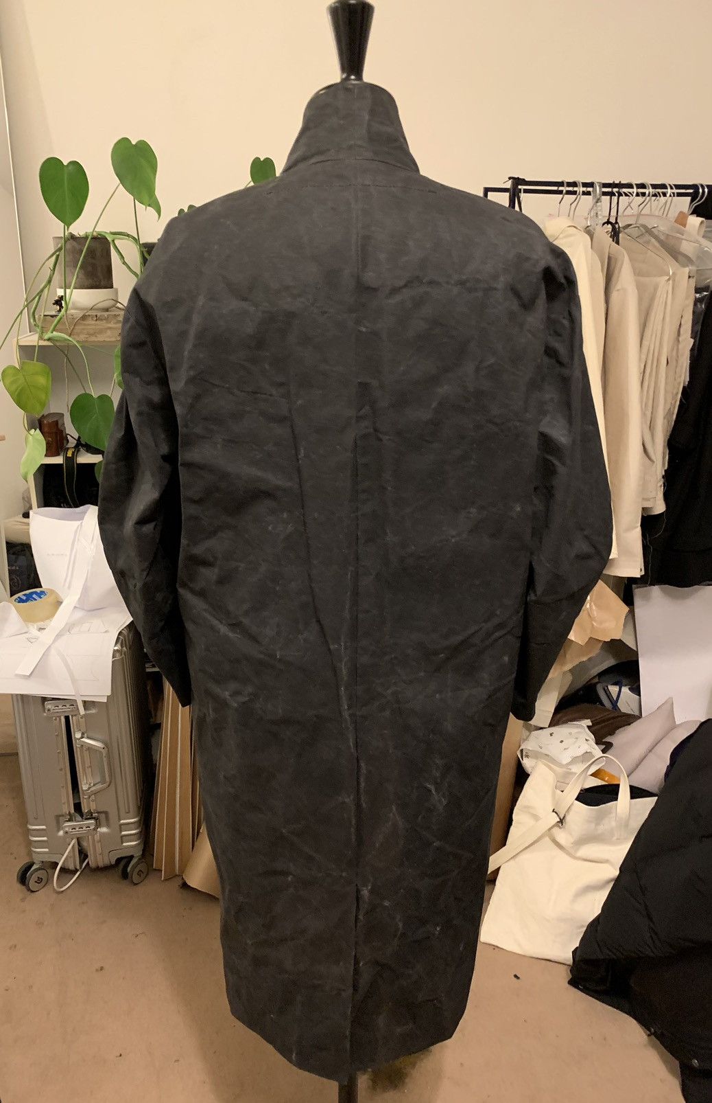 Toogood Toogood Dark Brown Waxed Cotton Roadsweeper Coat Size US M / EU 48-50 / 2 - 10 Thumbnail