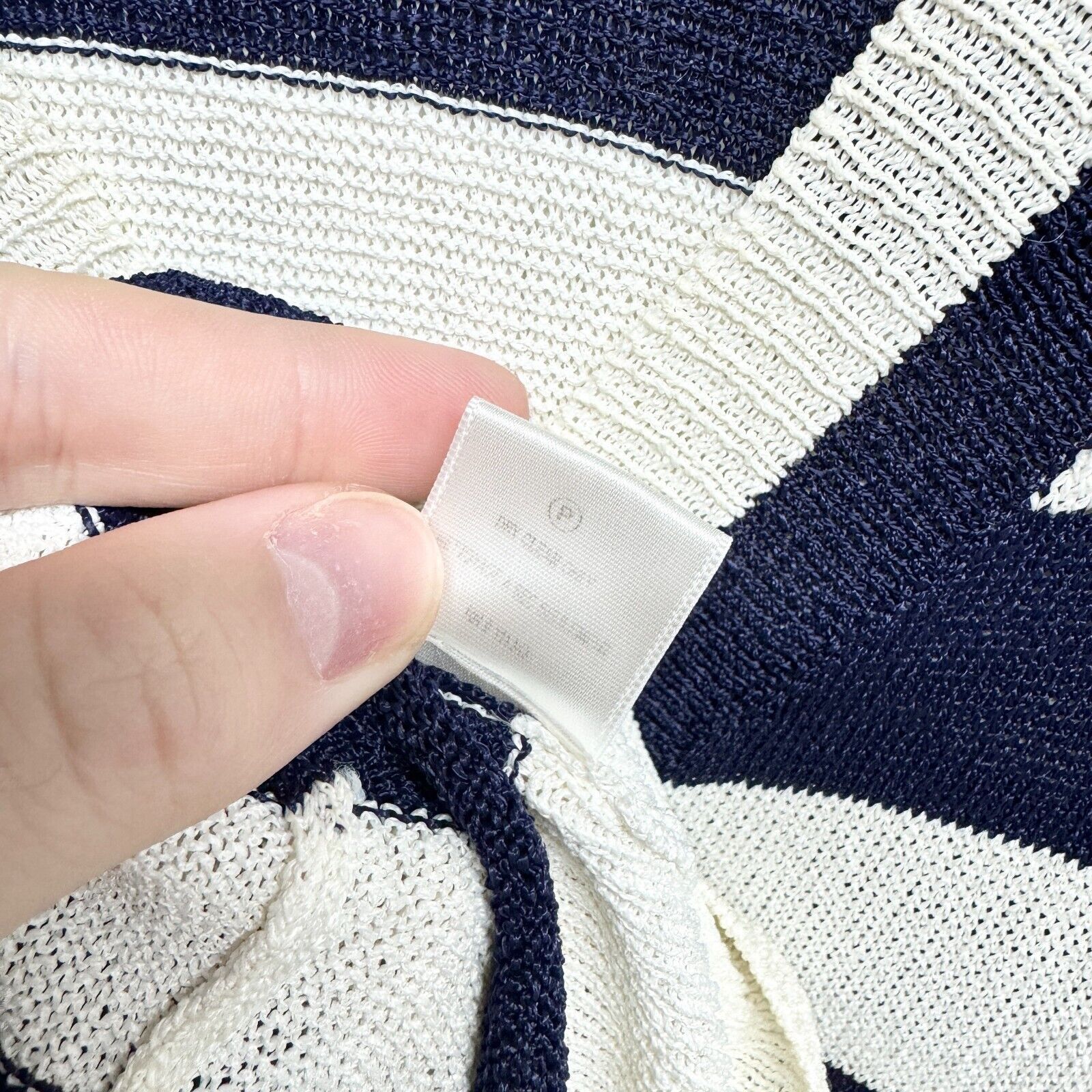 Adam Lippes Adam Lippes White Navy Stripe Sleeveless Knit Maxi Dress XS Size XS / US 0-2 / IT 36-38 - 6 Thumbnail