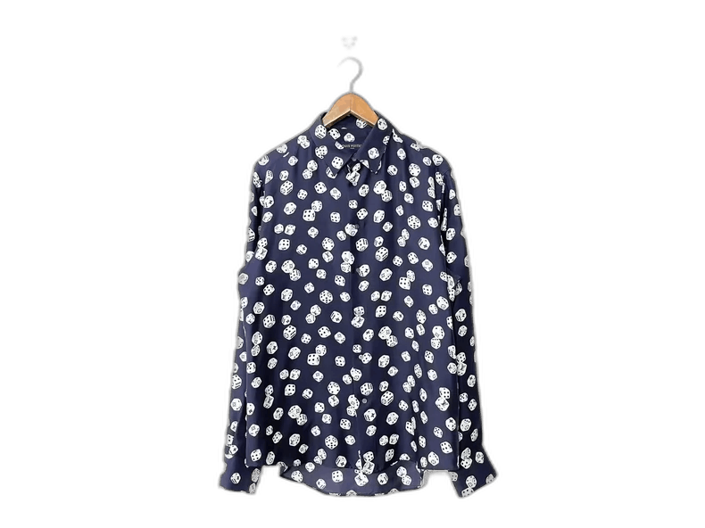 Louis Vuitton Louis Vuitton Silk Dice Logo Shirt Size US L / EU 52-54 / 3 - 1 Thumbnail