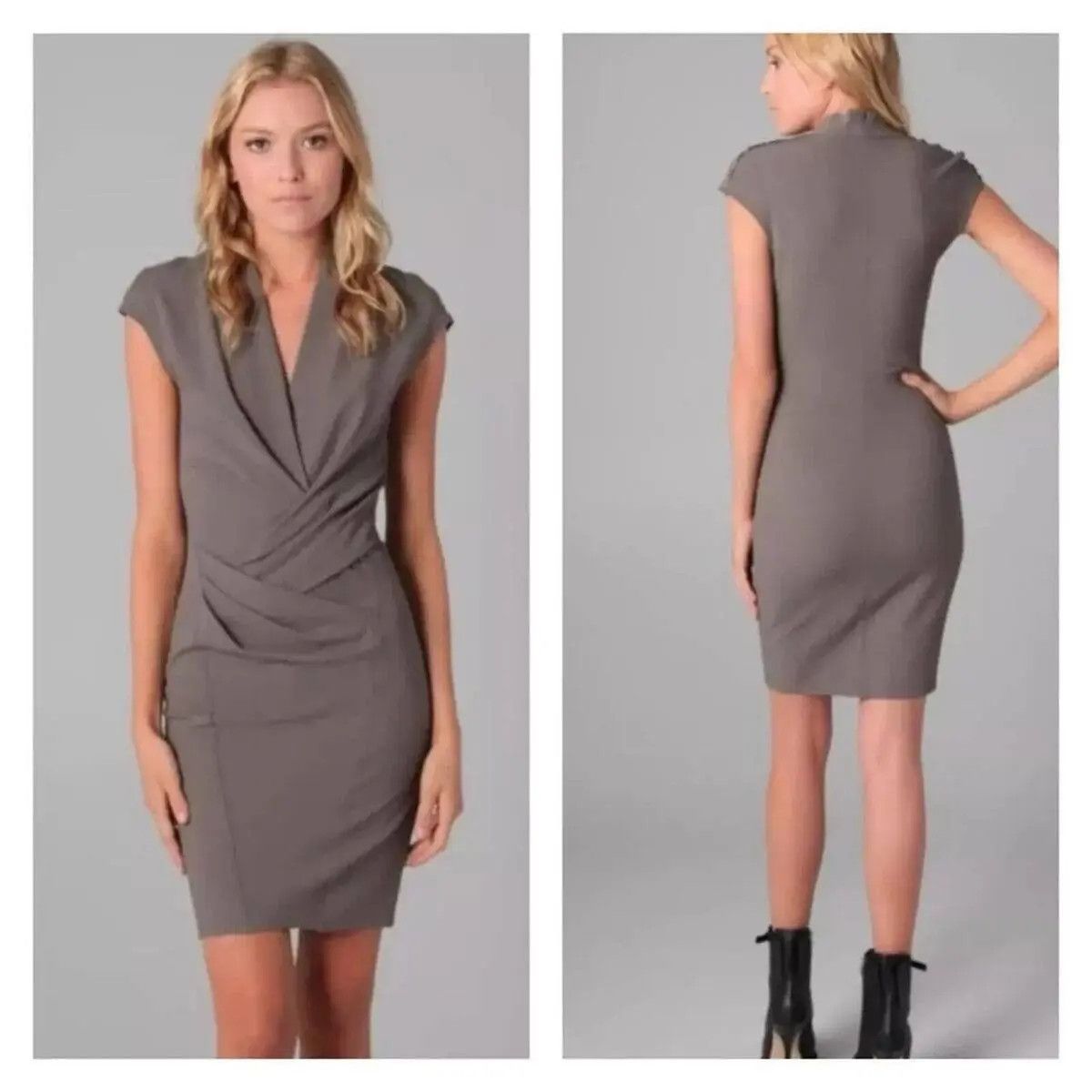 Helmut Lang HELMUT LANG V NECK DRAPED SHEAT SLEEVELESS PIXEL DRESS Size XS / US 0-2 / IT 36-38 - 7 Thumbnail