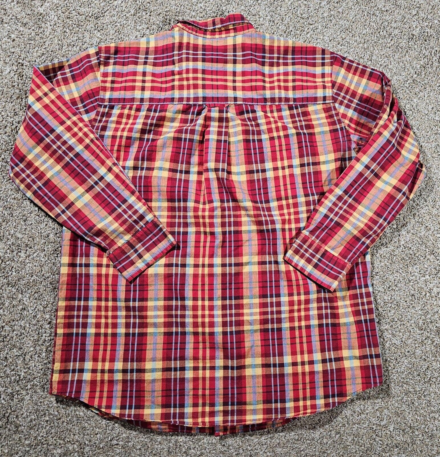 Chaps Chaps Easy Care Mens XL Red Plaid Button Down Long Sleeve Size US XL / EU 56 / 4 - 9 Thumbnail