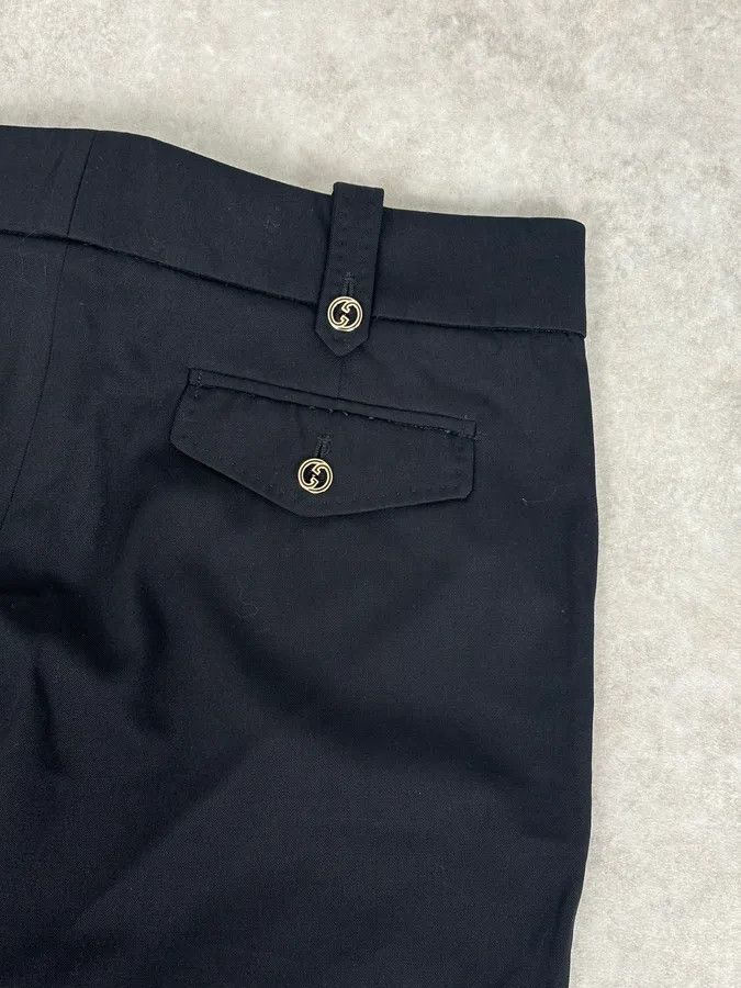 Gucci SS2006 Gucci Black Cotton Classy Pants by Frida Giannini Size 29" - 9 Thumbnail