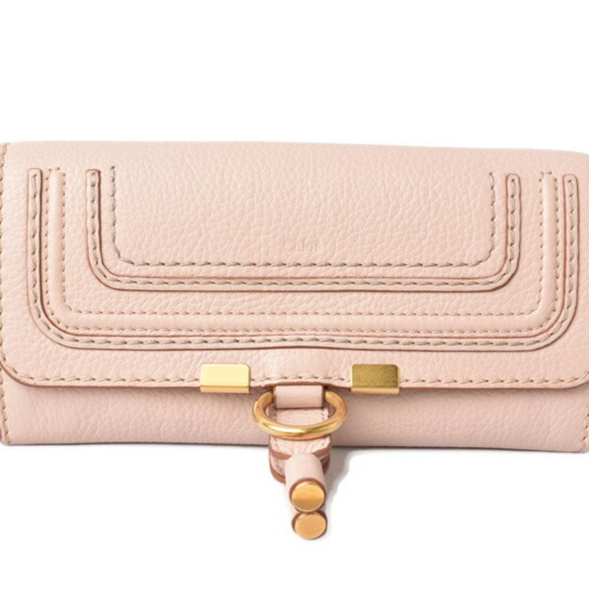 image of Chloé Chloe Wallet Long Marcie Women's Chc22Sp673G36 6J9 Pale Blush Pink
