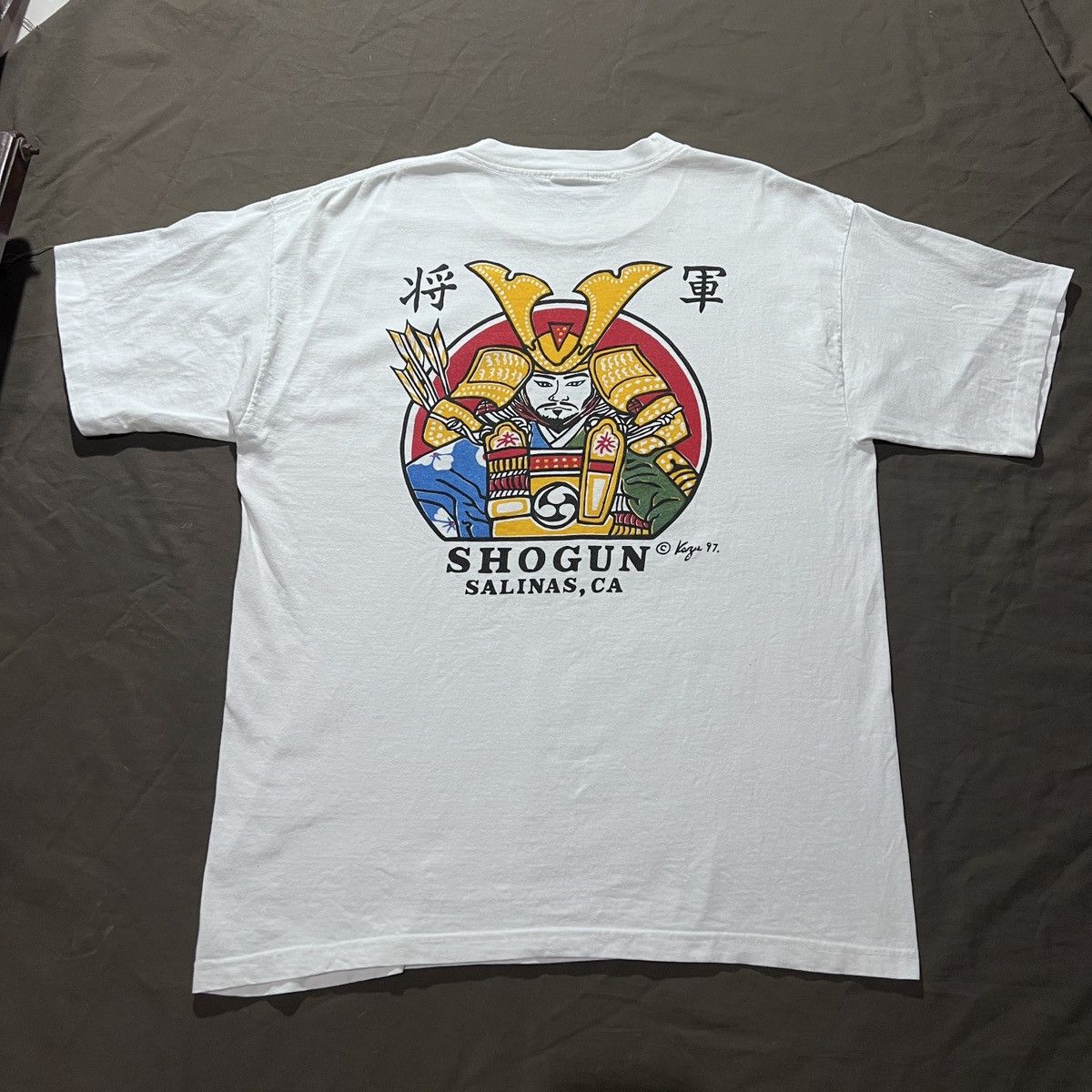 Vintage 90s Shogun Samurai Pattern Japonism Art Promo Tee XL Size US XL / EU 56 / 4 - 2 Thumbnail