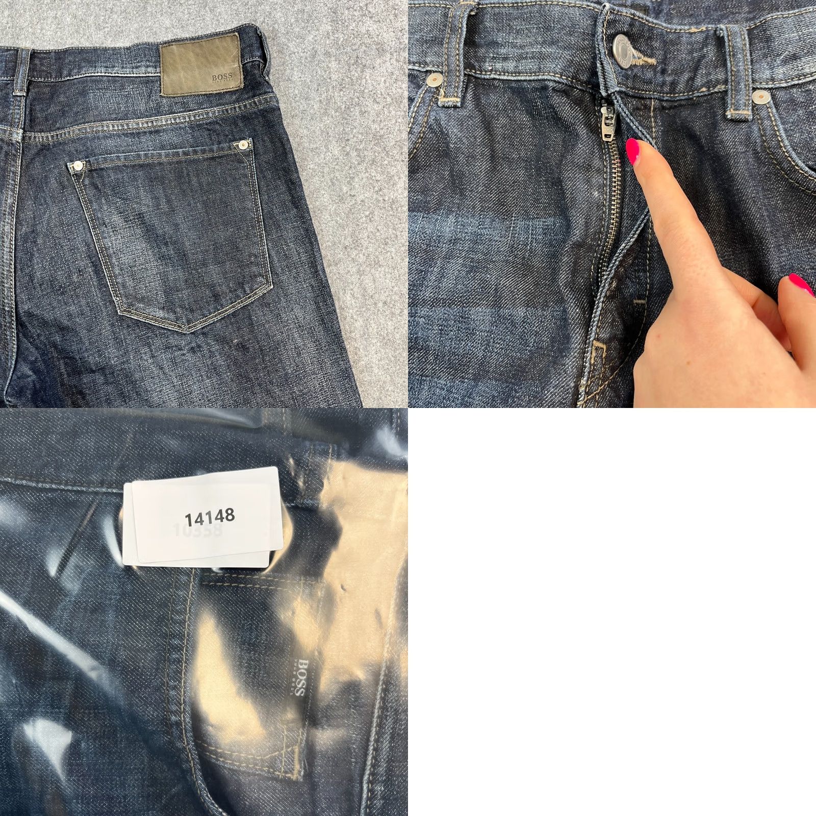 Hugo Boss HUGO BOSS Jeans Straight 38 30 Dark Wash Blue 100% Cotton Leather Patch Denim Vintage No Size US 38 / EU 54 - 9 Thumbnail
