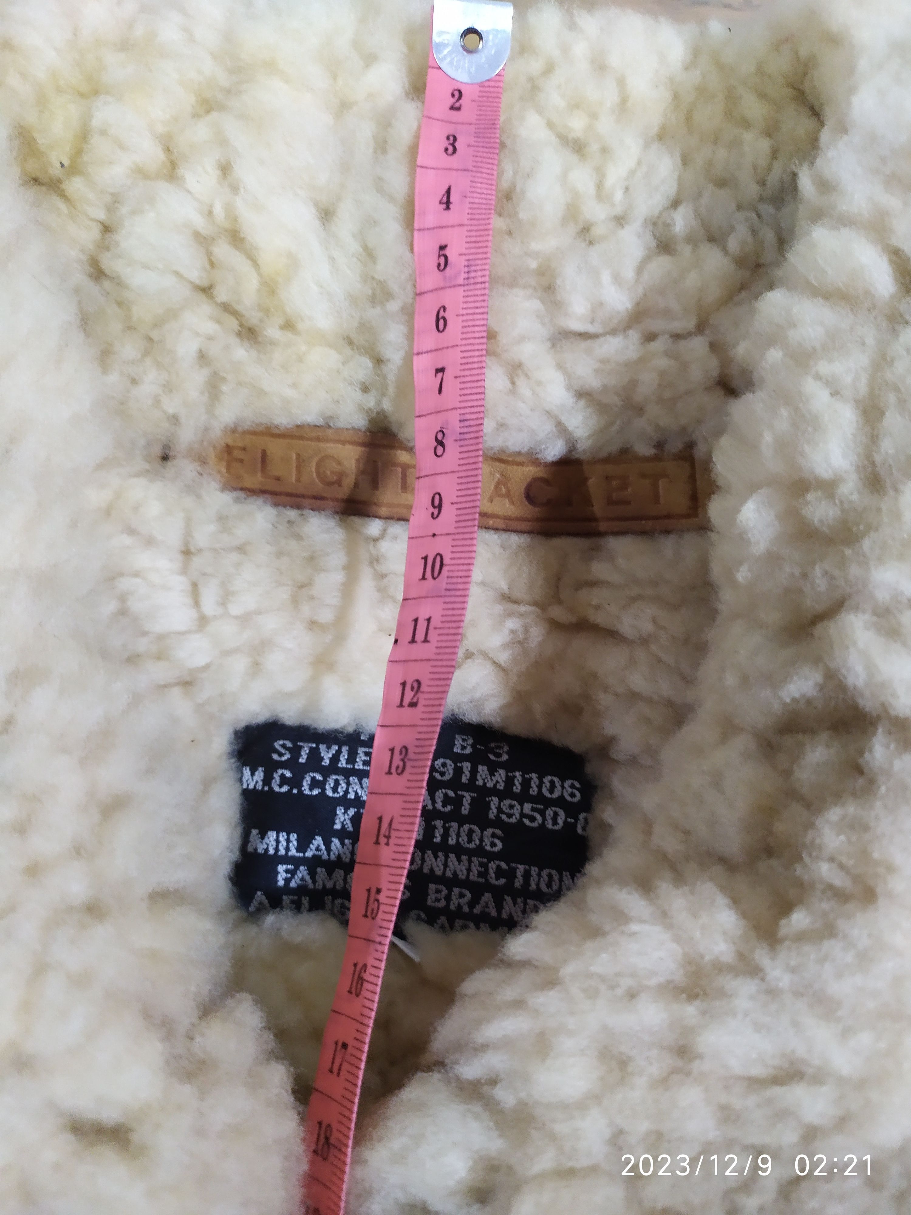 Genuine Leather MILANO CONNECTION LEATHER TYPE B3 SHEEPSKIN FLIGHT JACKET Size US L / EU 52-54 / 3 - 12 Thumbnail