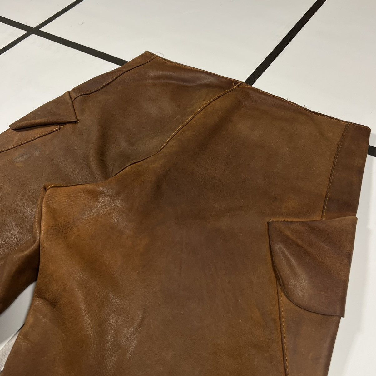 Maison Margiela |[ FW01 Maison Martin Margiela Cow Hide Leather Pants ]| Size US 30 / EU 46 - 7 Thumbnail
