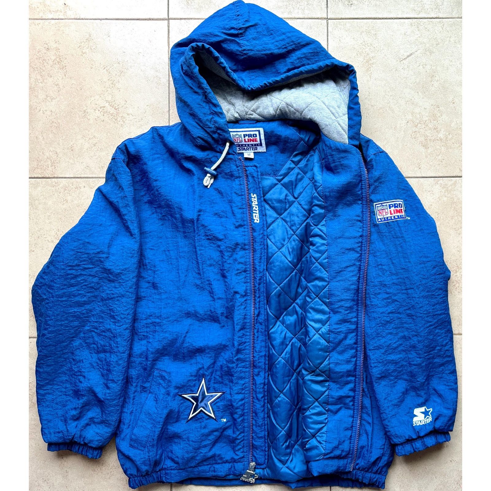 NFL × Starter Dallas Cowboys 90s STARTER jacket zip M blue NFL Pro vintage Size US M / EU 48-50 / 2 - 2 Thumbnail