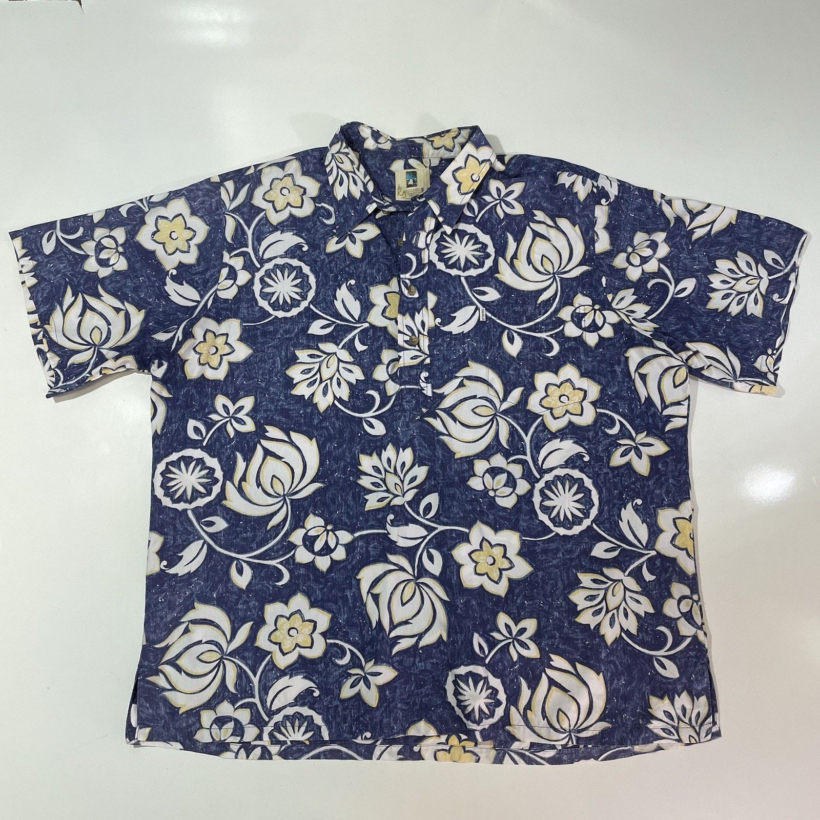 Cool Shirtz Kahala Men's Floral Button-Up Shirt Blue Size 2XL XXL hawaii Size US XXL / EU 58 / 5 - 1 Thumbnail