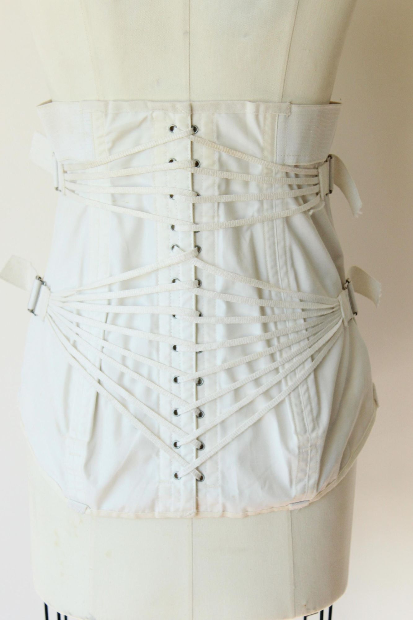 Vintage Vintage 1970s Boned Corset, Sears Medical Laced Girdle Suppo Size ONE SIZE - 9 Thumbnail