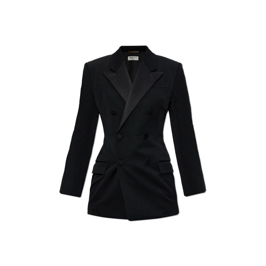 Saint Laurent Paris SAINT LAURENT Black Double Breasted Blazer Jacket New & Auth Size M / US 6-8 / IT 42-44 - 1 Preview