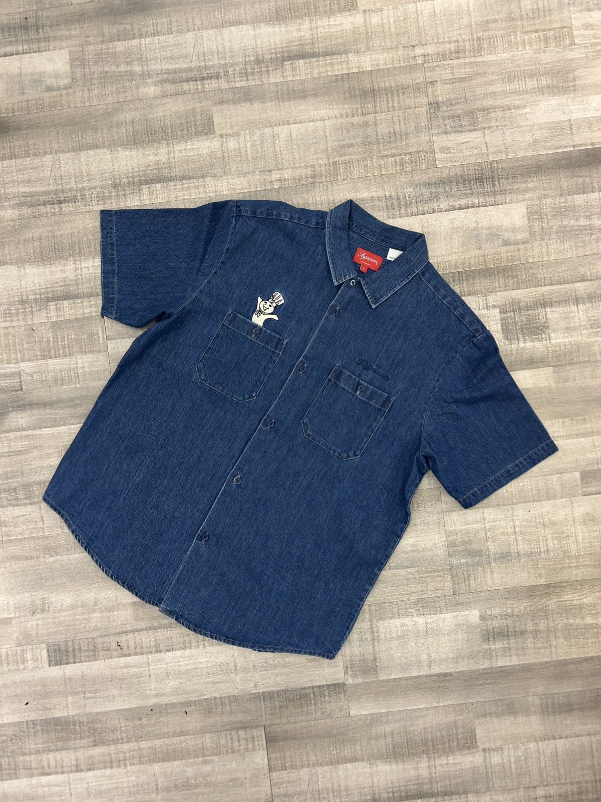Supreme Supreme Studded Patch S/S Work Shirt | Grailed