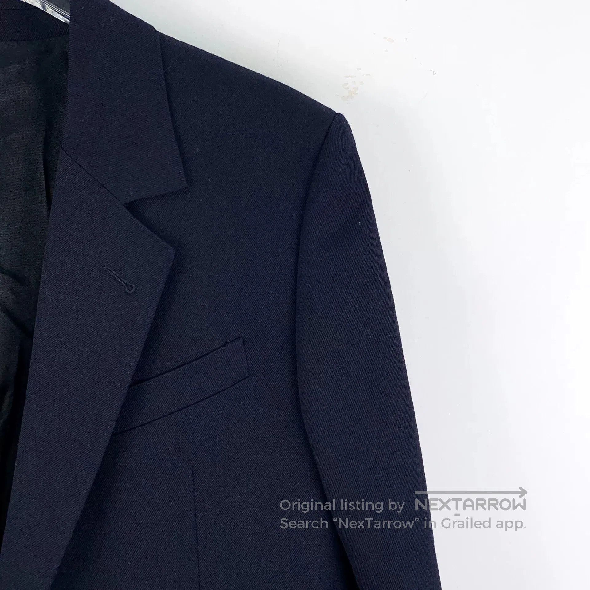 Celine Celine Dark Blue Wool Lapel Blazer. Size XXS / US 00 / IT 34 - 3 Thumbnail