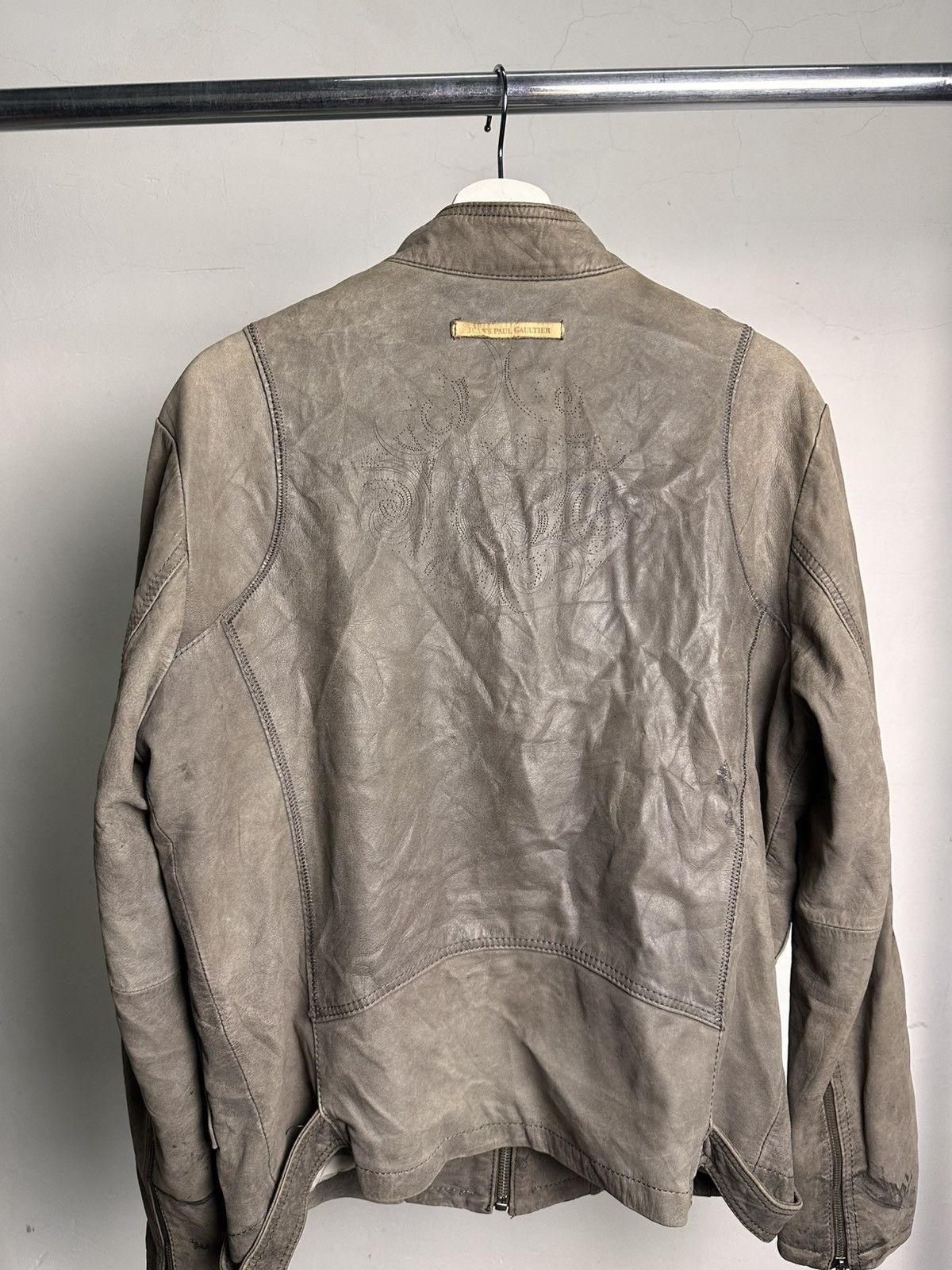 Jean Paul Gaultier 00’s Jean Paul Gaultier Sheepskin Leather Biker Jacket Size US M / EU 48-50 / 2 - 2 Thumbnail