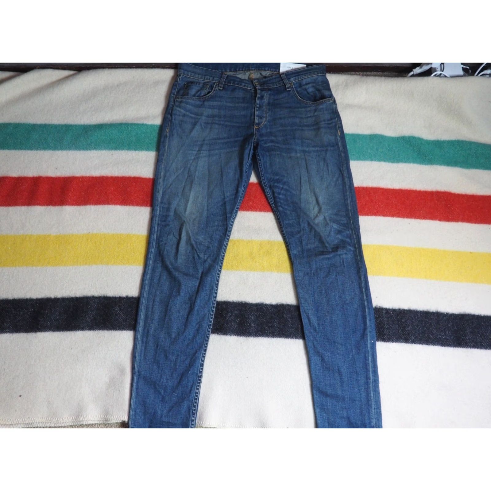 Rag & Bone Rag + Bone Slim Jeans Pants Denim 36x33 Button Fly USA Made 36 Regular Blue Slim Jeans Mens Size US 36 / EU 52 - 2 Thumbnail