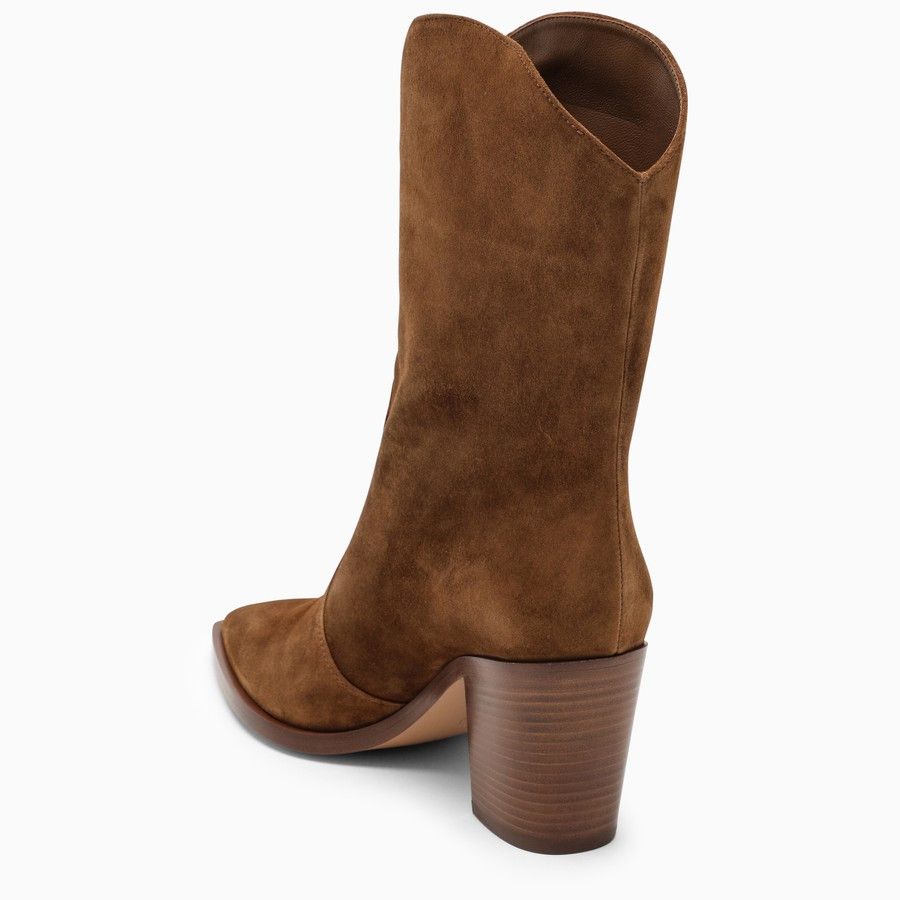 Gianvito Rossi o1d2blof0824 Suede Boots in Brown Size US 8.5 / IT 38.5 - 4 Thumbnail