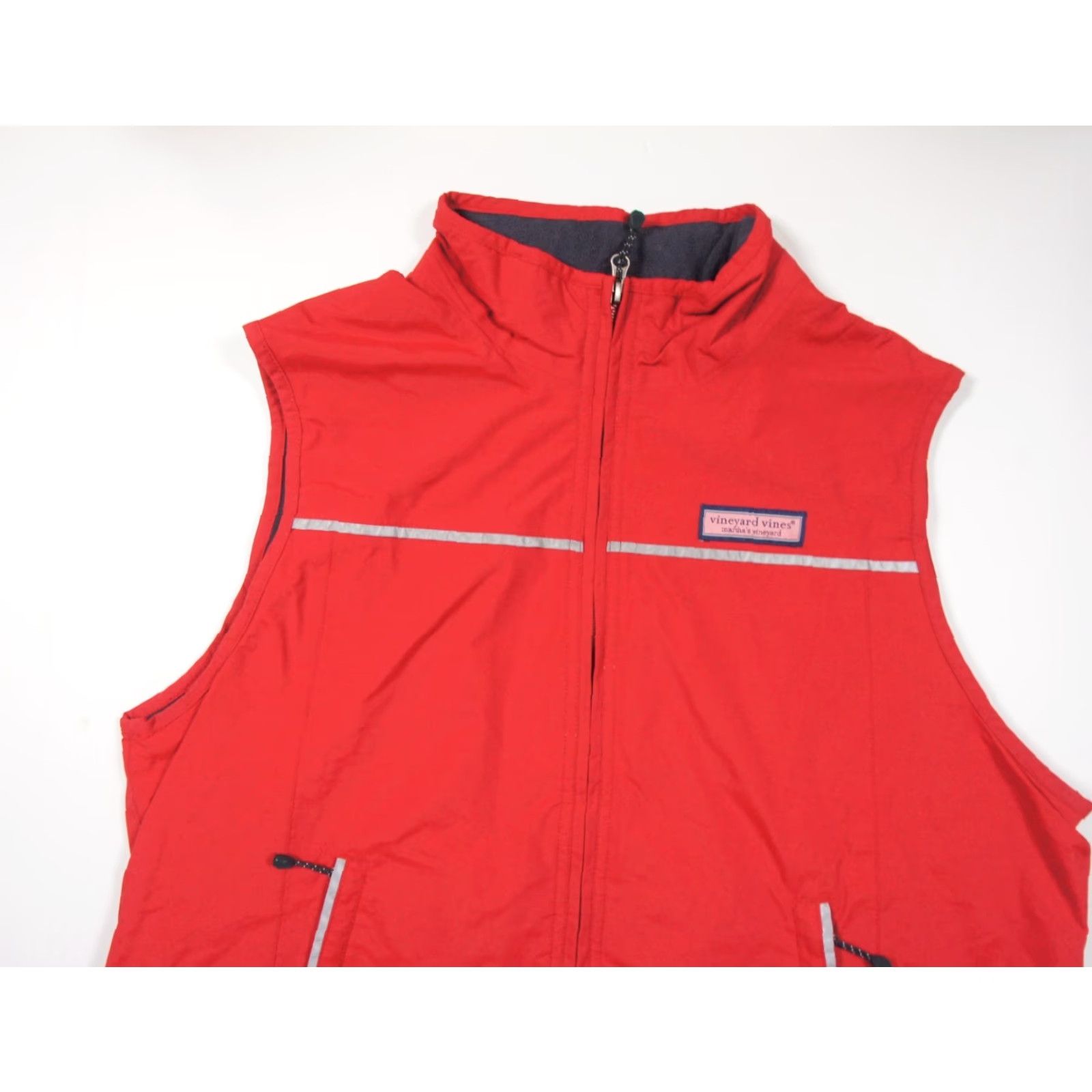 Vineyard Vines Vineyard Vines Vest Men's Medium Red Full Zip Sleeveless Nylon Outdoor Bomber Jacket (Adult M) Red Mens Size US M / EU 48-50 / 2 - 2 Thumbnail