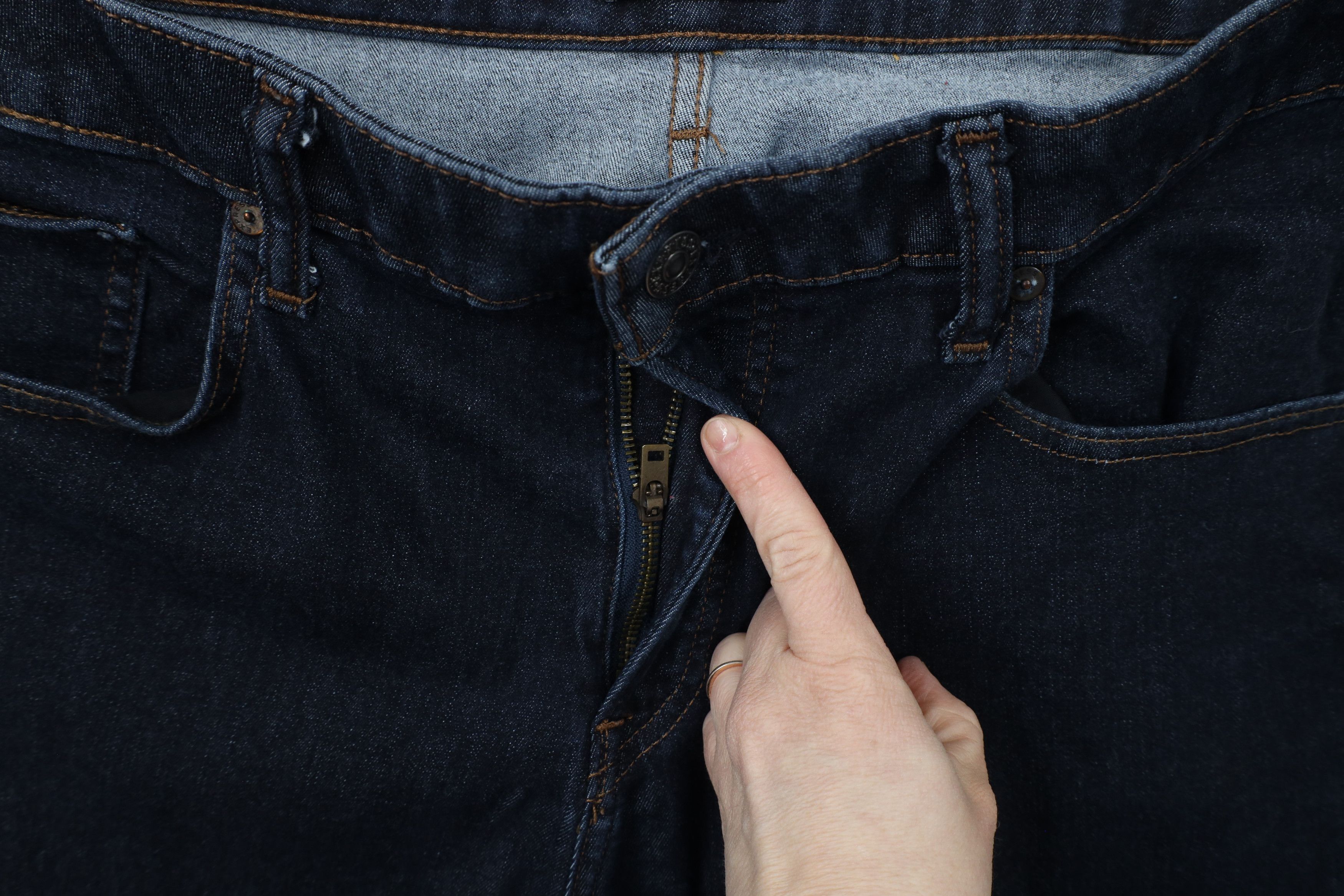 Express × Vintage Express Fit Stretch Straight Leg Denim Jeans Indigo Blue Size US 38 / EU 54 - 5 Thumbnail