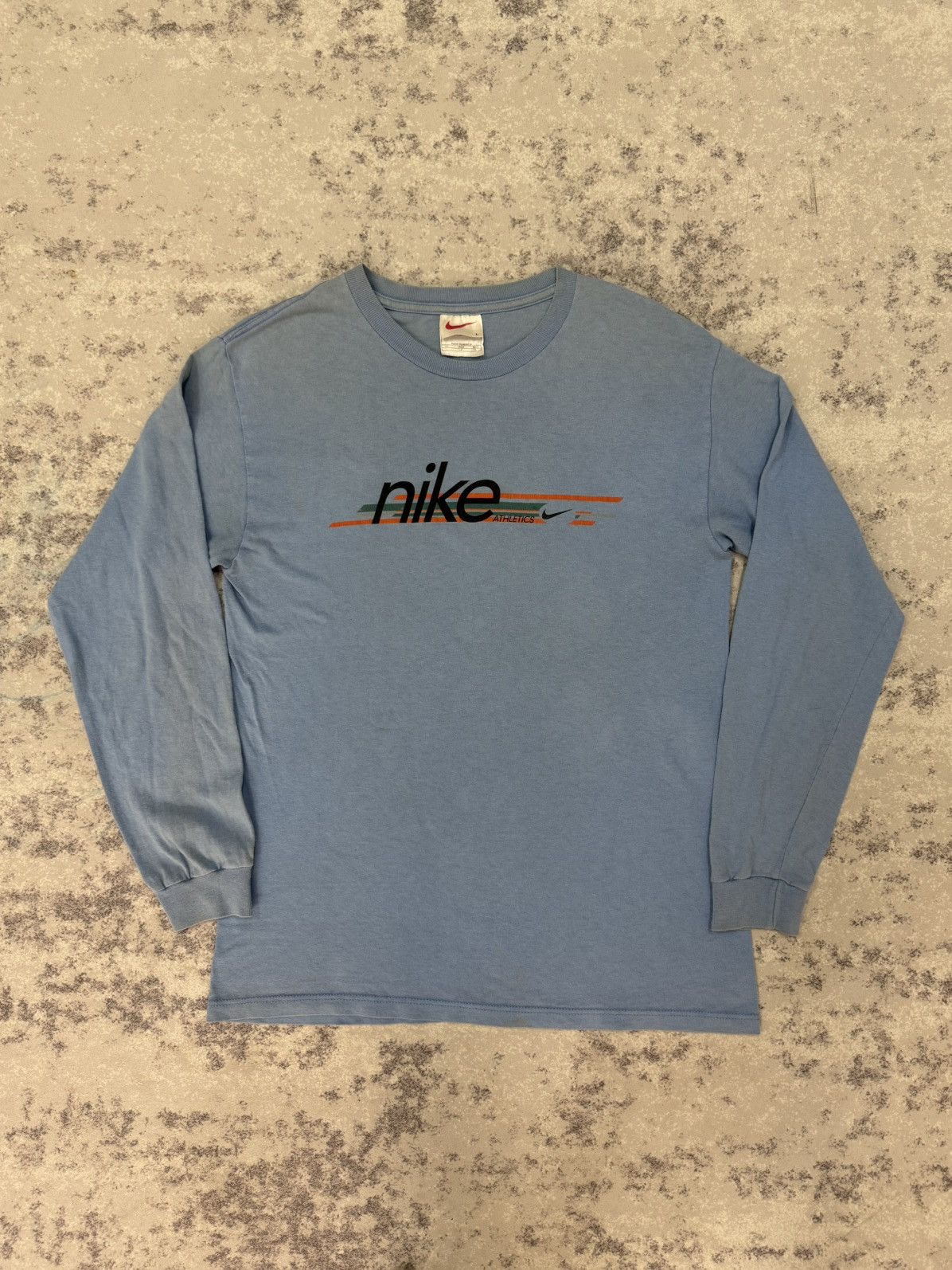Nike VINTAGE 90s NIKE SWOOSH DISTRESSED LONGSLEEVE TSHIRT Size US S / EU 44-46 / 1 - 3 Thumbnail