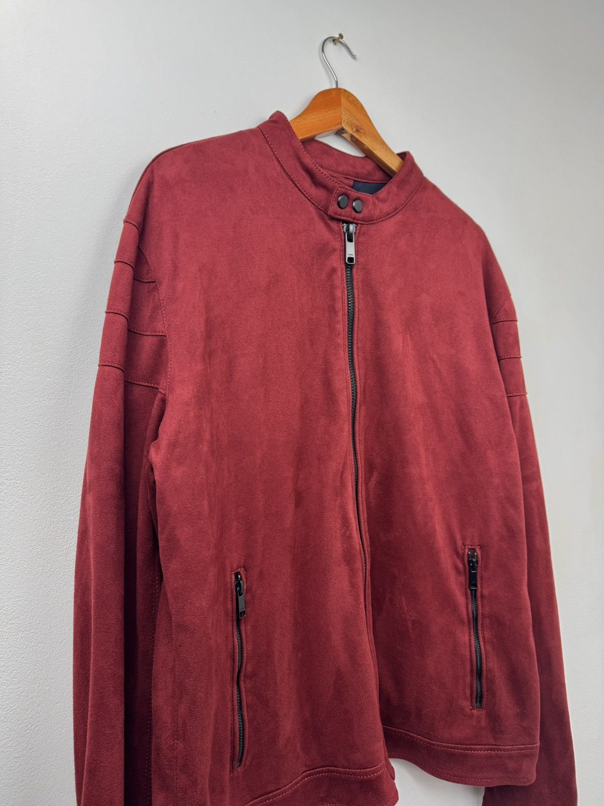 Zara Zara Men Zip Jacket Burgundy Size XL Size US XL / EU 56 / 4 - 2 Thumbnail