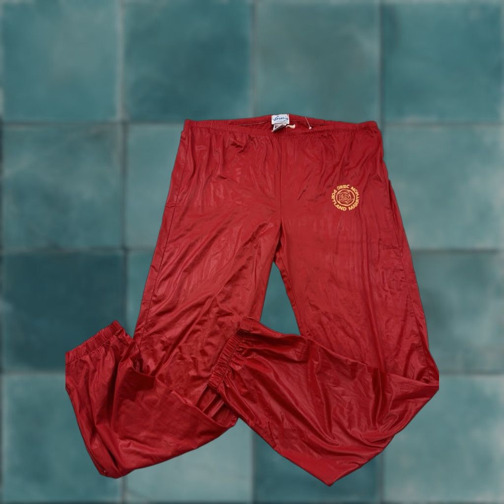 Vintage VINTAGE Portland Marathon Windbreaker Pants Mens L Red Sportco USA Run Jog Activewear Size US 33 - 1 Thumbnail