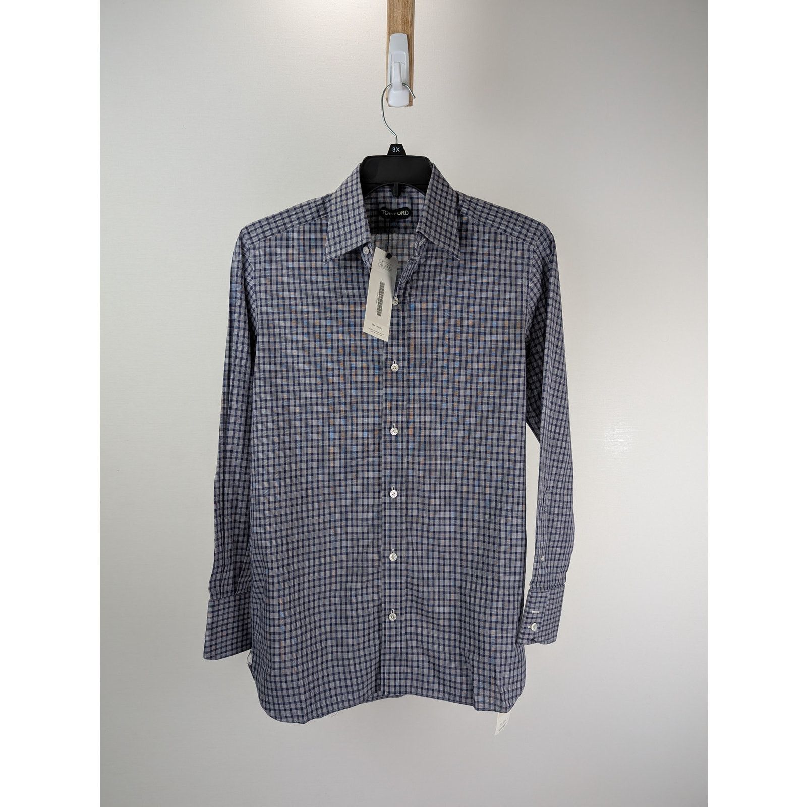 Tom Ford o1rshd1 CC20 Button up Shirt in Blue/White Size US M / EU 48-50 / 2 - 7 Thumbnail